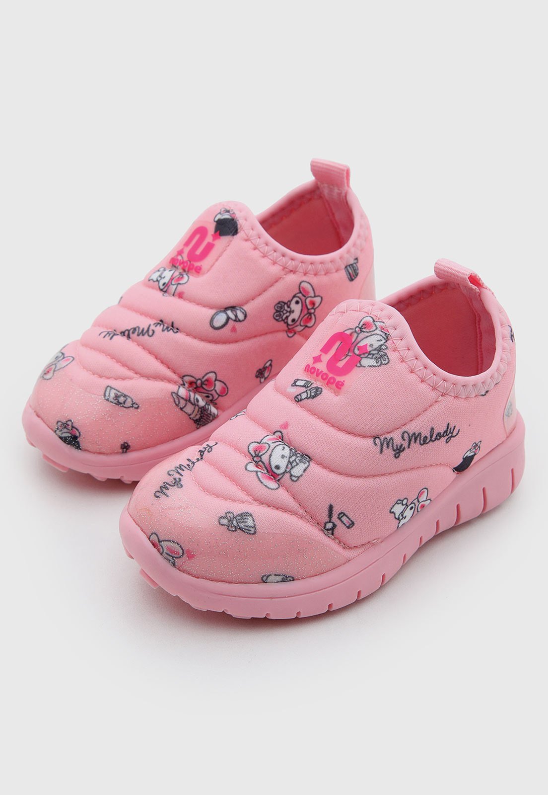 Infantil - Tênis Novopé Slip On Hello Kitty Rosa