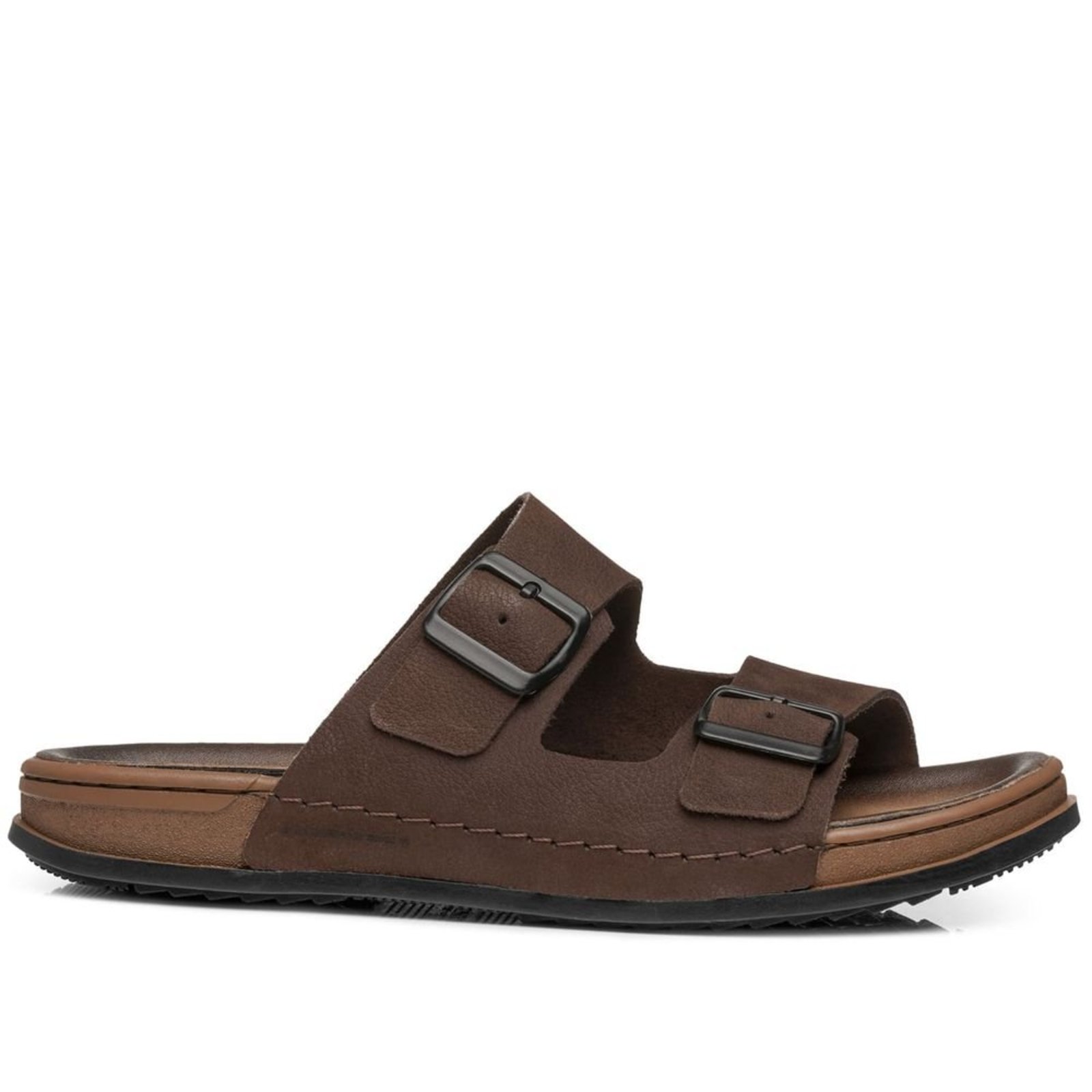 Chinelo Pegada Masculino em Couro Chocolate 134851-05 Chinelo Pegada Masculino em Couro Chocolate 134851-05 40