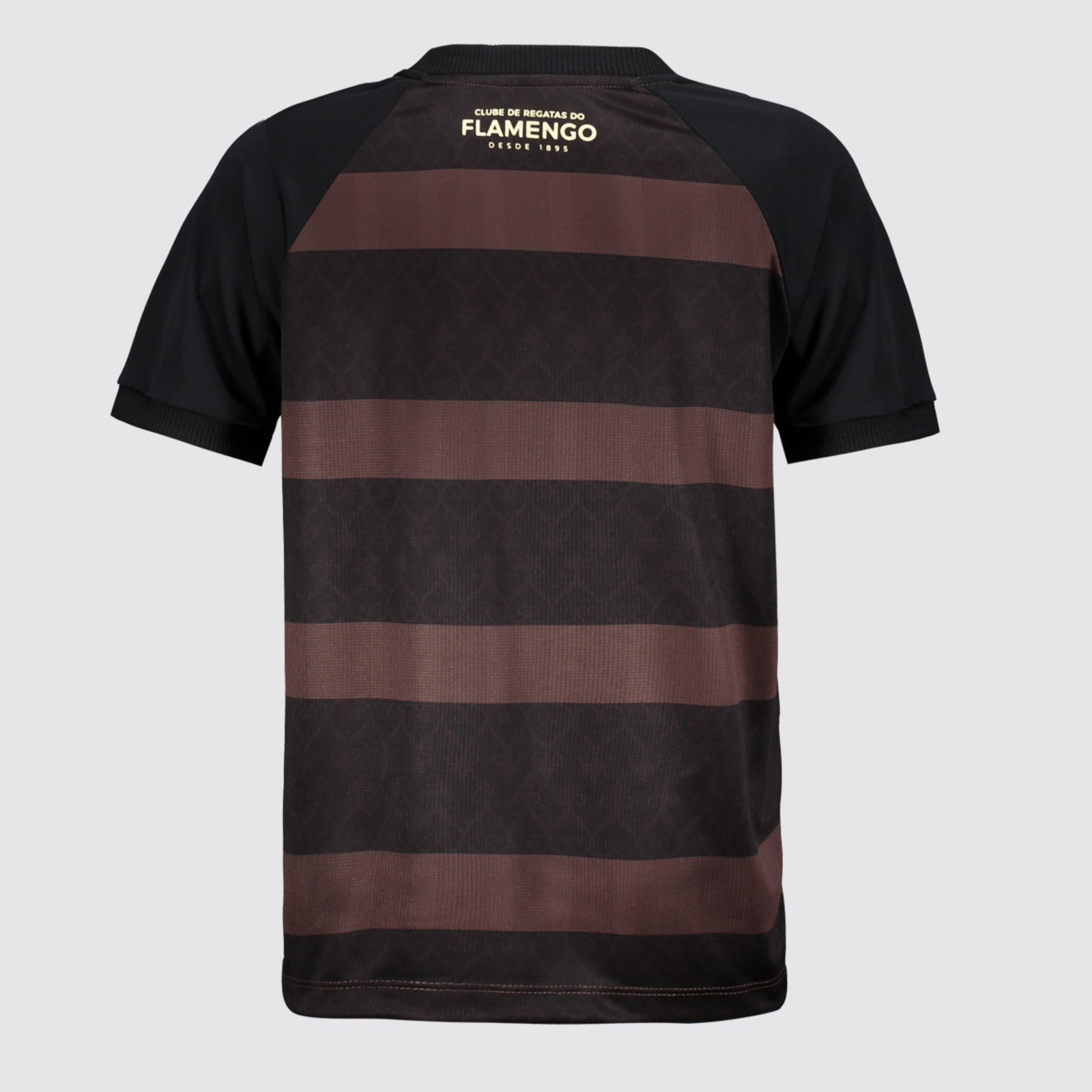 Vista 3 Camisa Flamengo Consciência Negra Diamante Preta e Marrom braziline preto