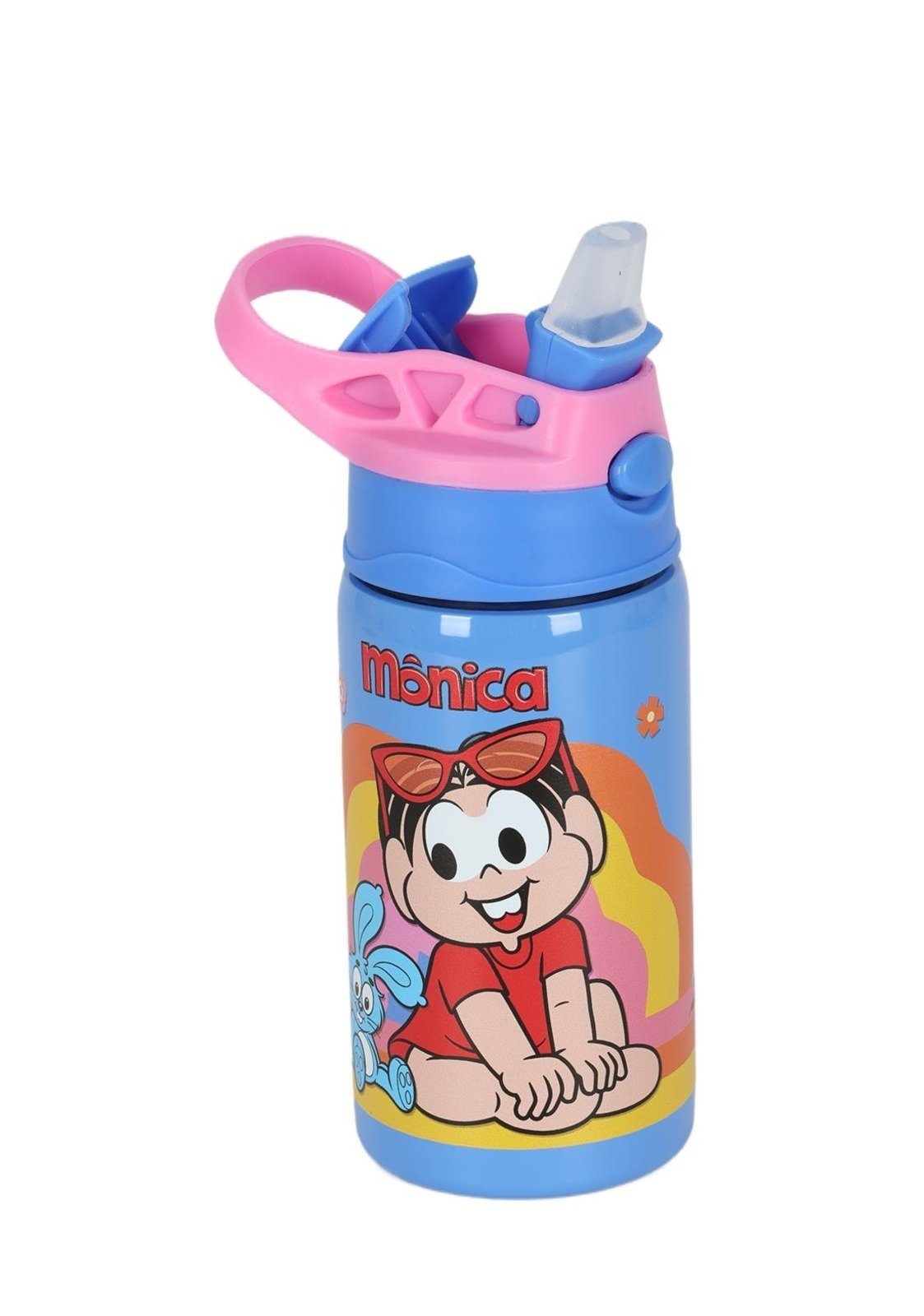 Vista 2 Infantil - Garrafa Turma da Monica Na Praia azul azul