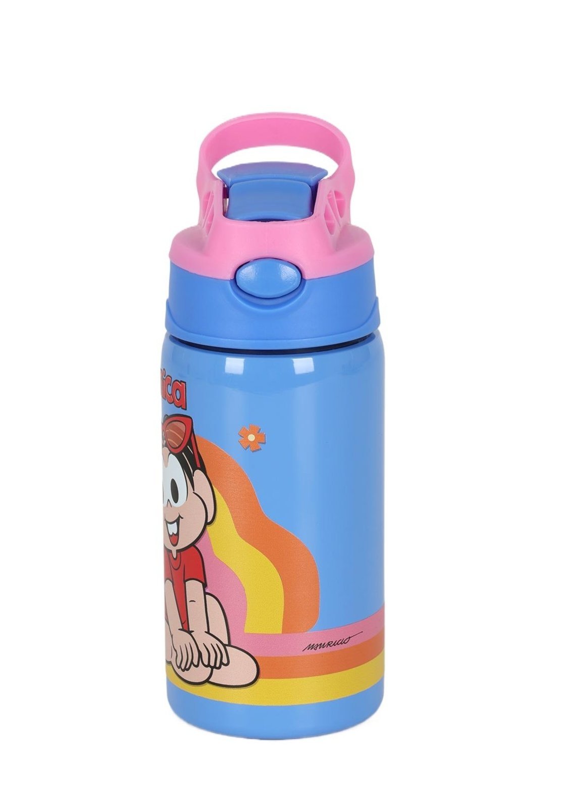 Vista 3 Infantil - Garrafa Turma da Monica Na Praia azul azul