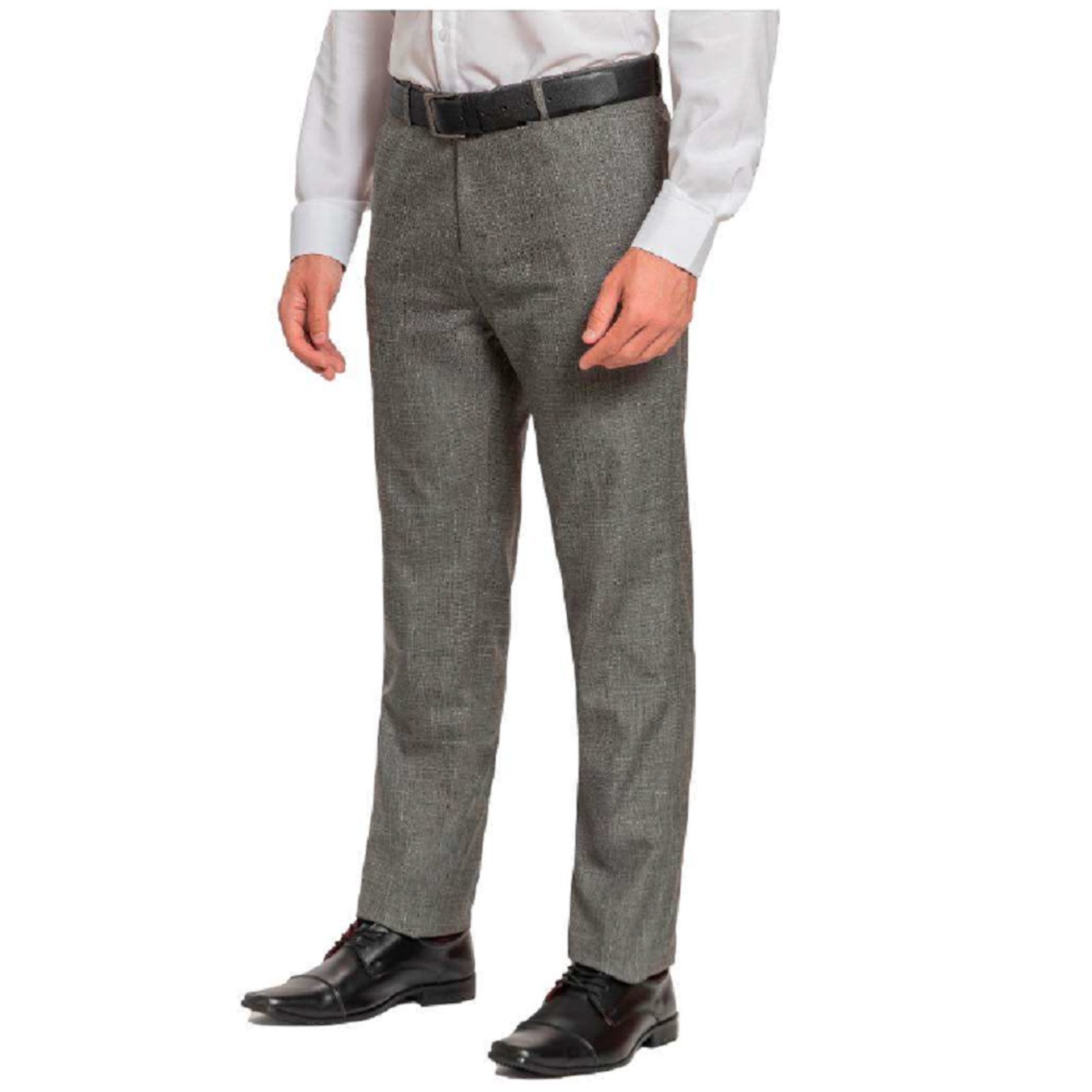 Calça social De Algodão Elegância e Qualidade Amil Cinza