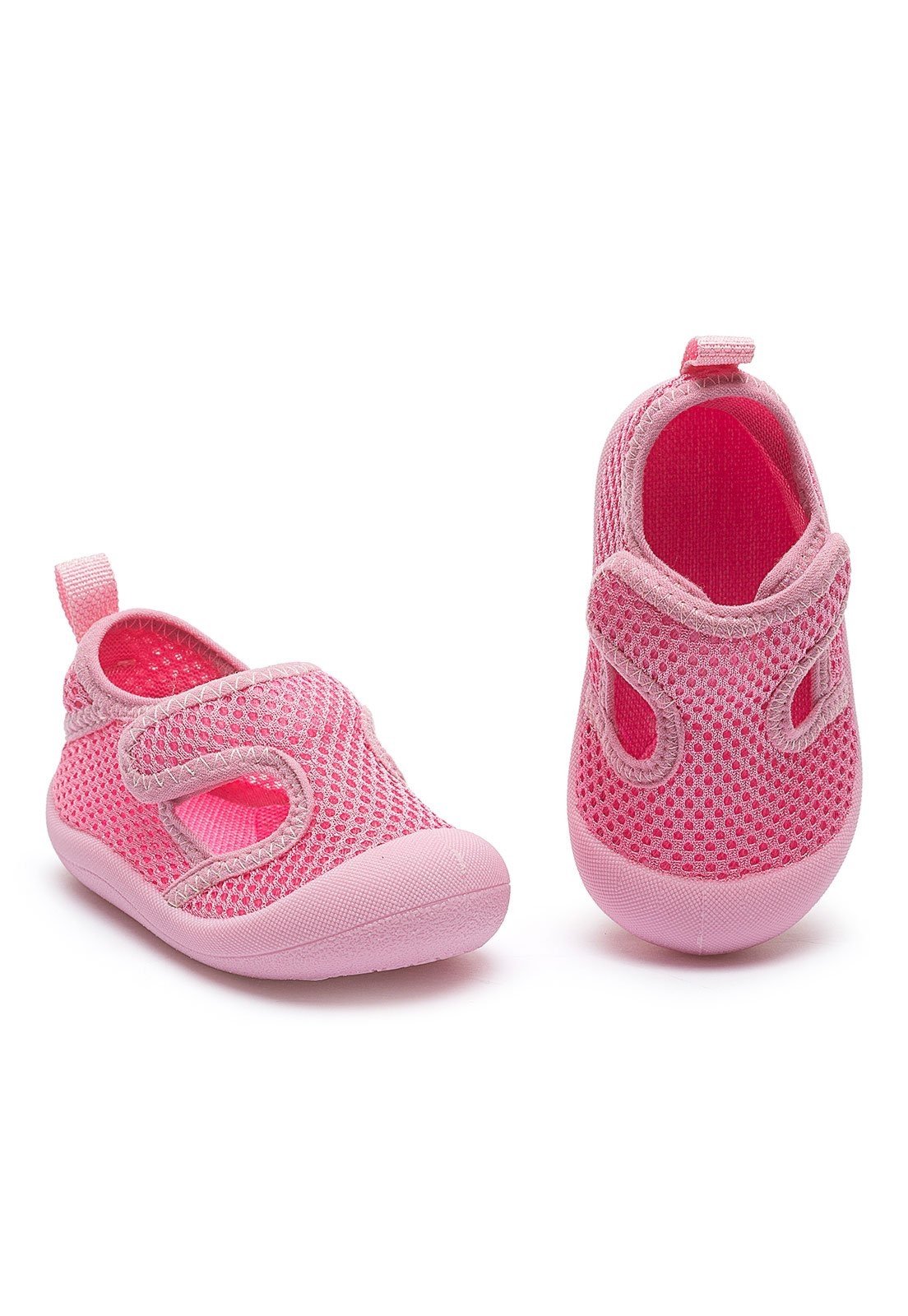 Infantil - Sapatinho Menina Antiderrapante Verão Casual Rosa Mzkid