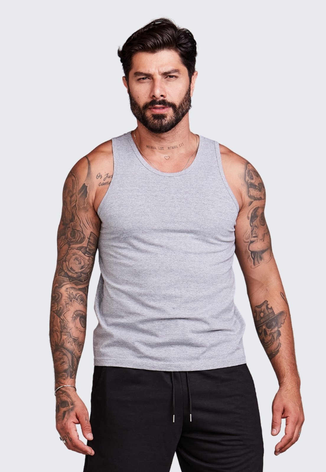 Camisa Regata Masculina Daze Modas Cinza