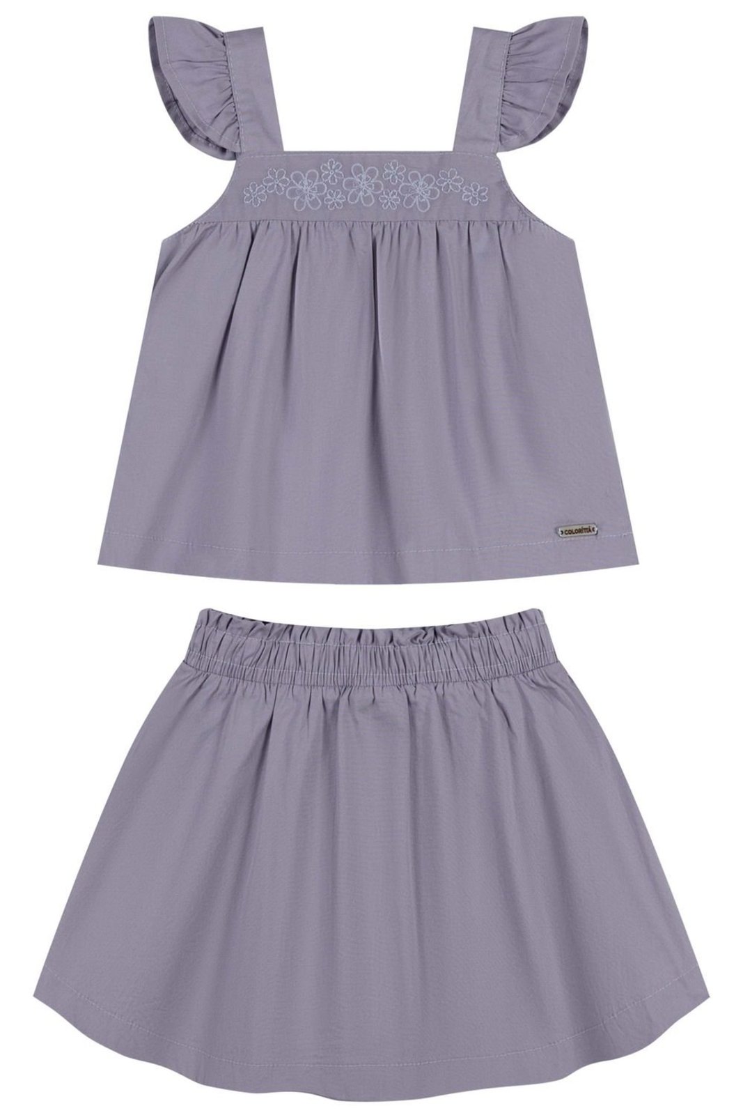 Infantil - Conjunto Menina Tricoline Colorittá Lilás