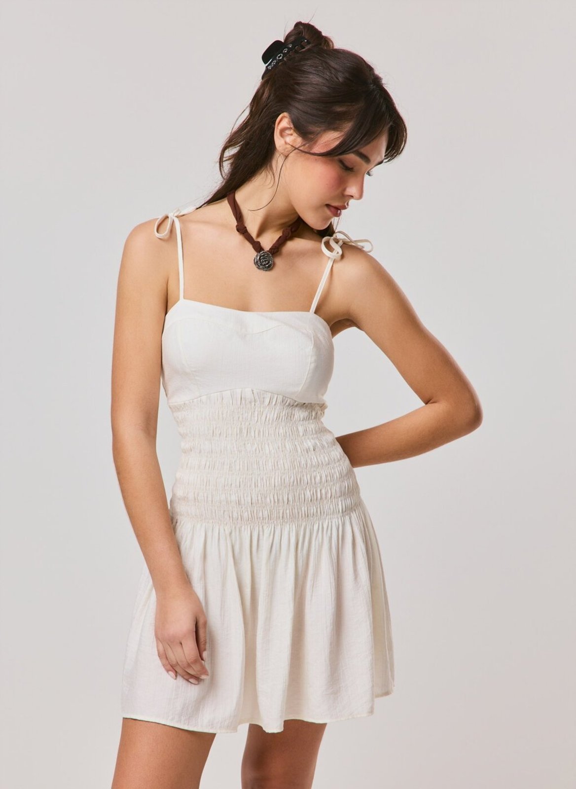 Vestido Curto Lastex Alças Reguláveis