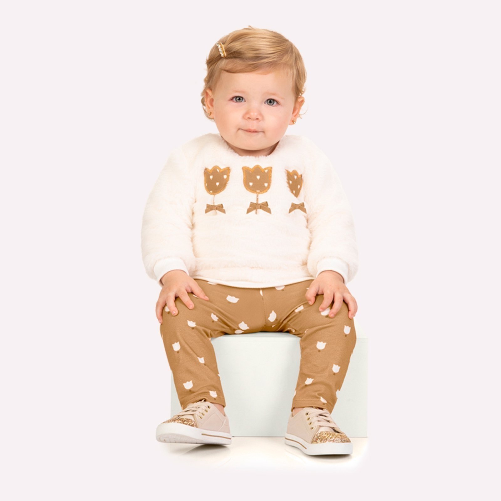 Infantil - Conjunto Menina Flores Milon
