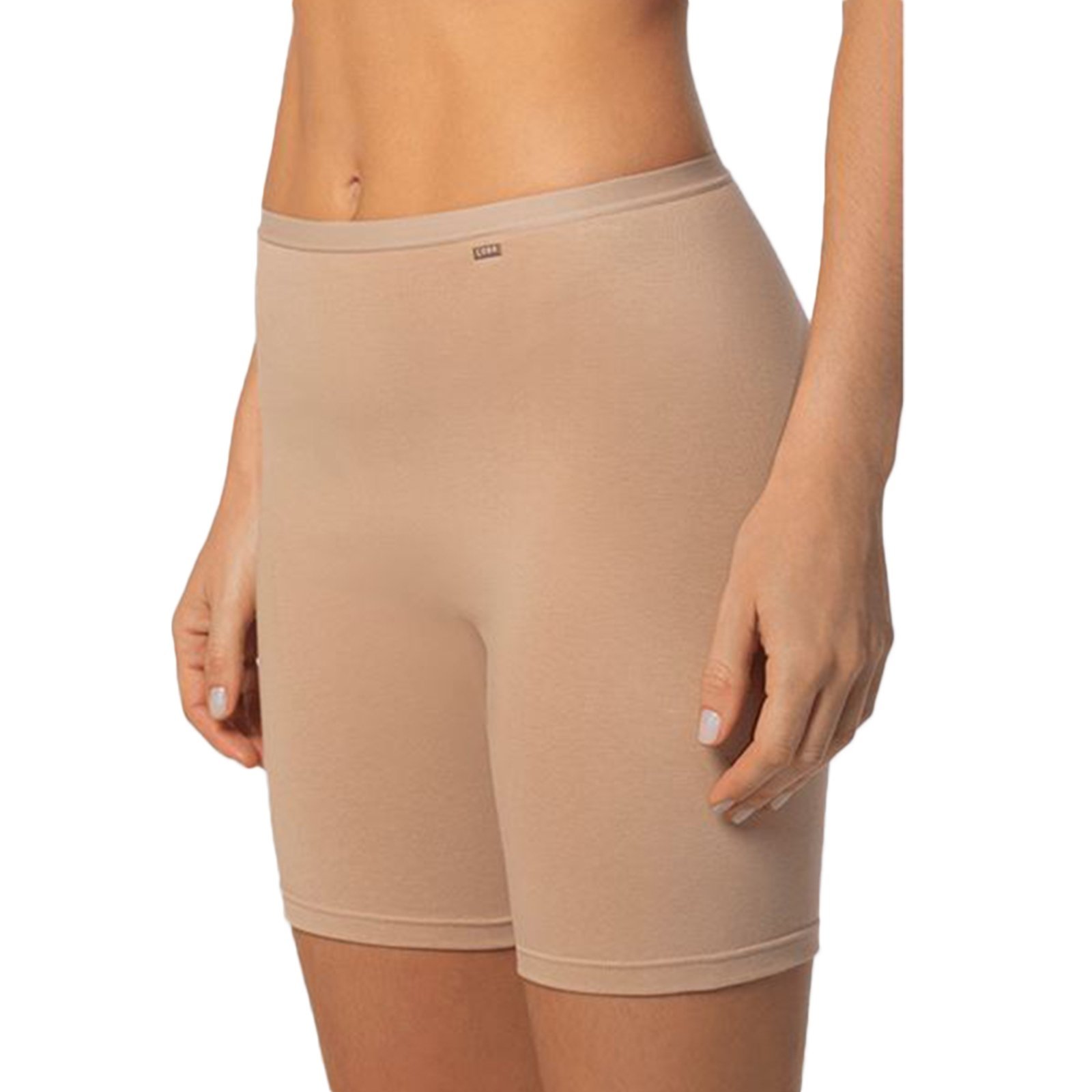 Vista 2 Calcinha Shorts Algodão Loba Lupo Básica Confortavel 43017 Natural bege natural Lupo bege natural