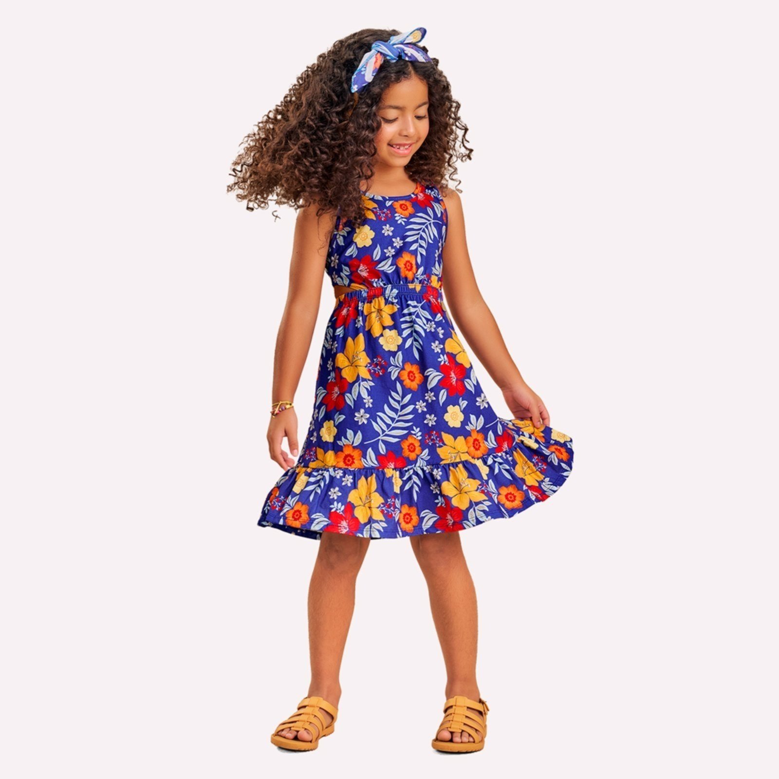 Infantil – Vestido Menina Flores Nanai