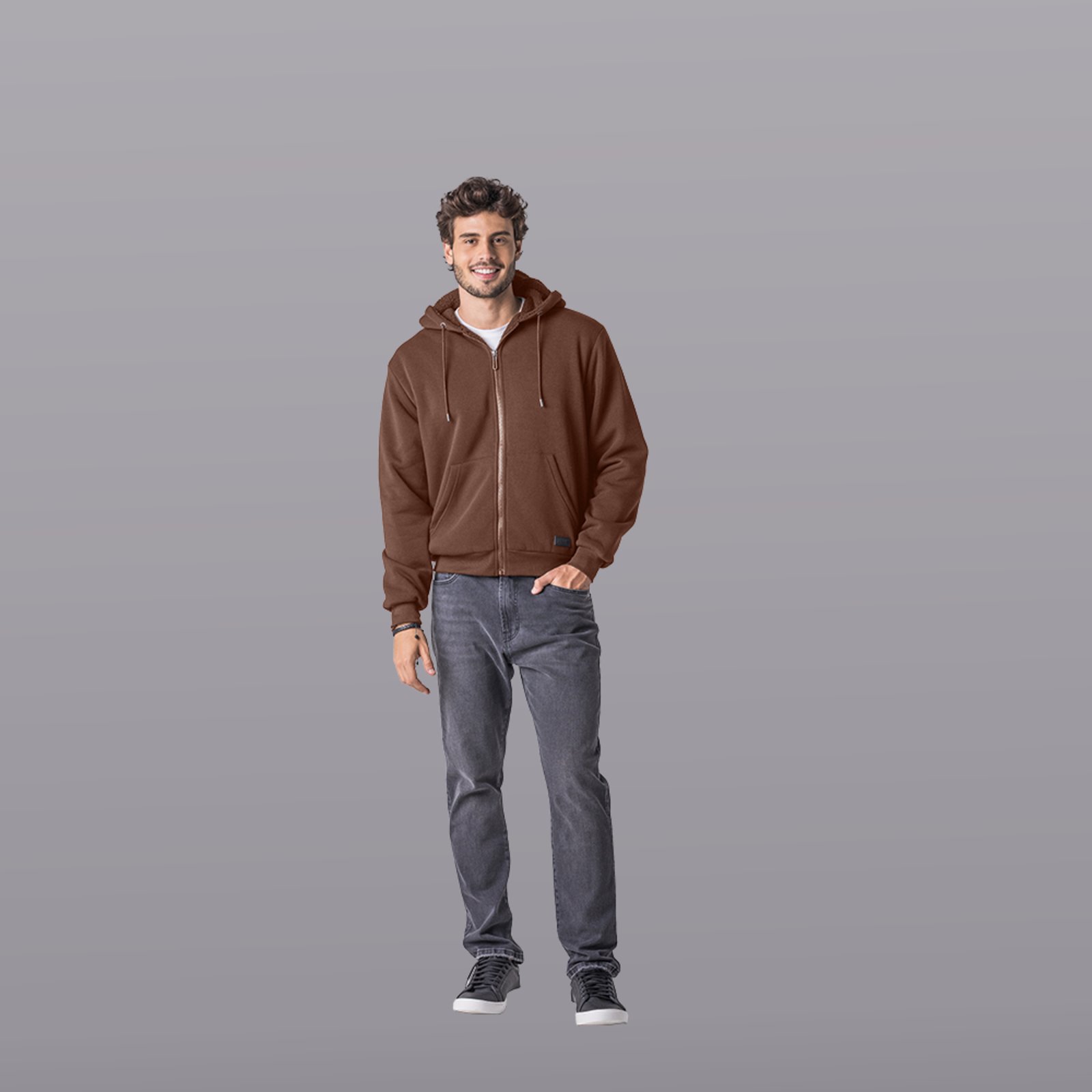 Jaqueta Moletom Masculina Zune MARROM