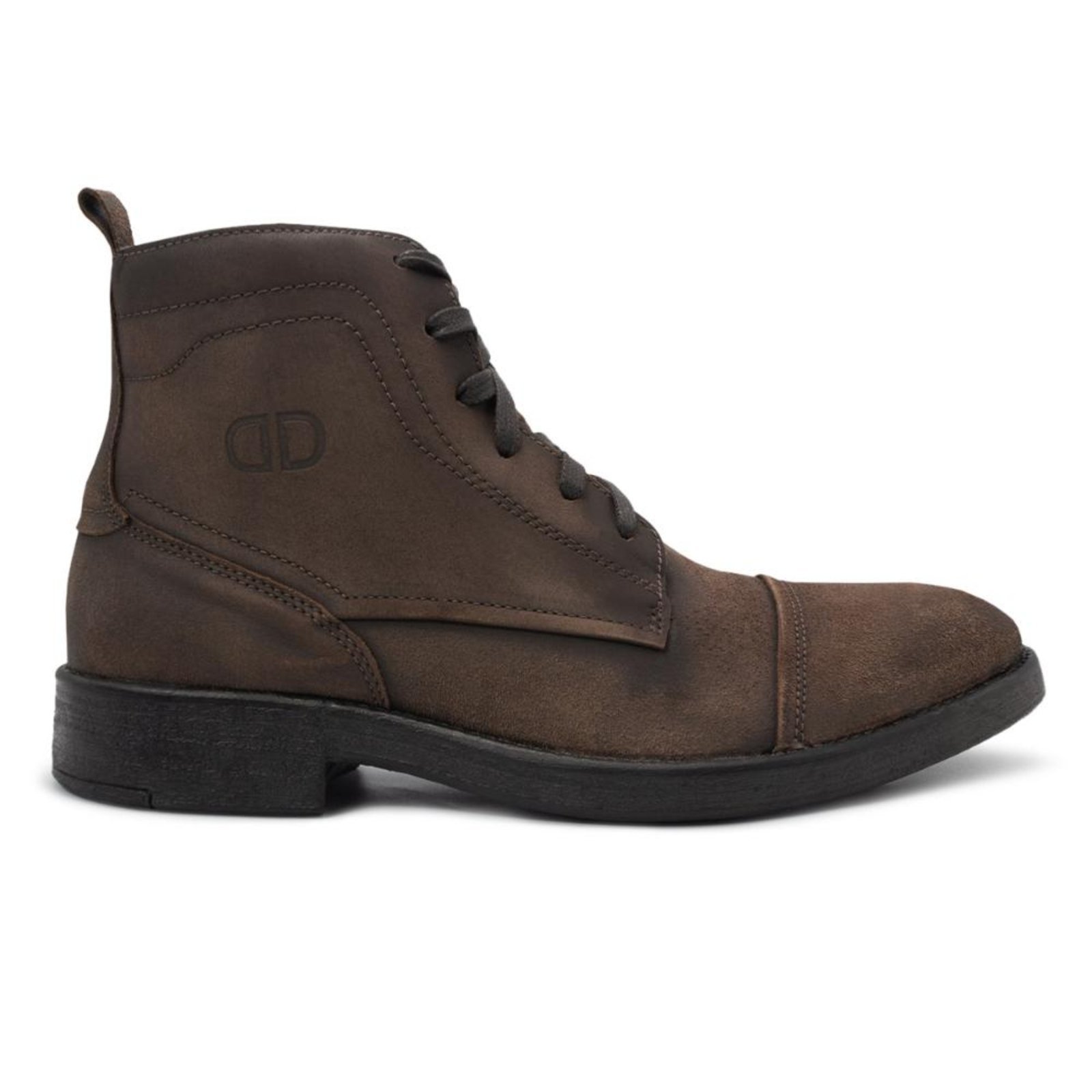Bota de Couro Democrata Masculina Garage Dust Cano Médio 626102 Marrom