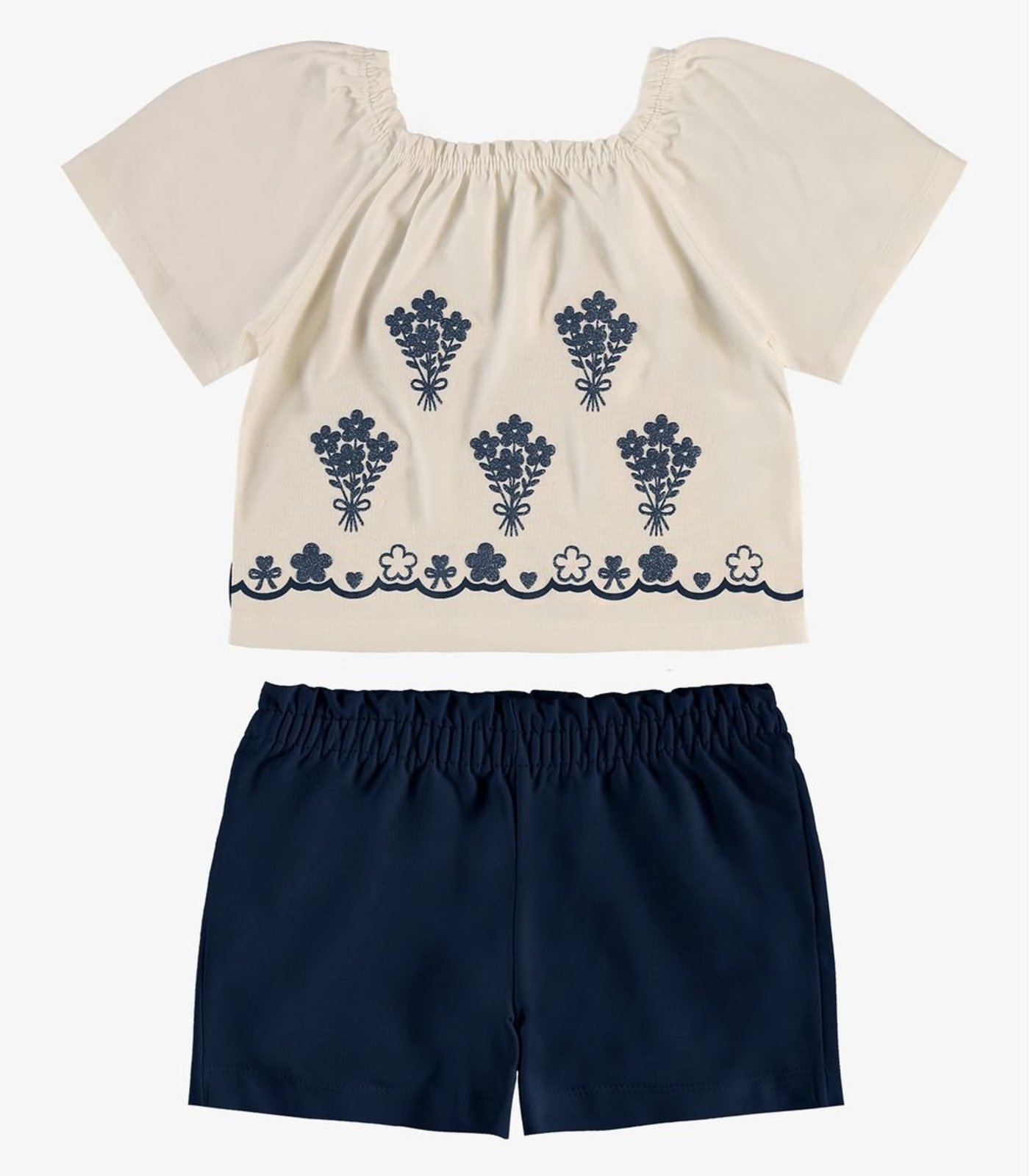 Infantil - Conjunto Shorts Com Blusa Rovi Bege