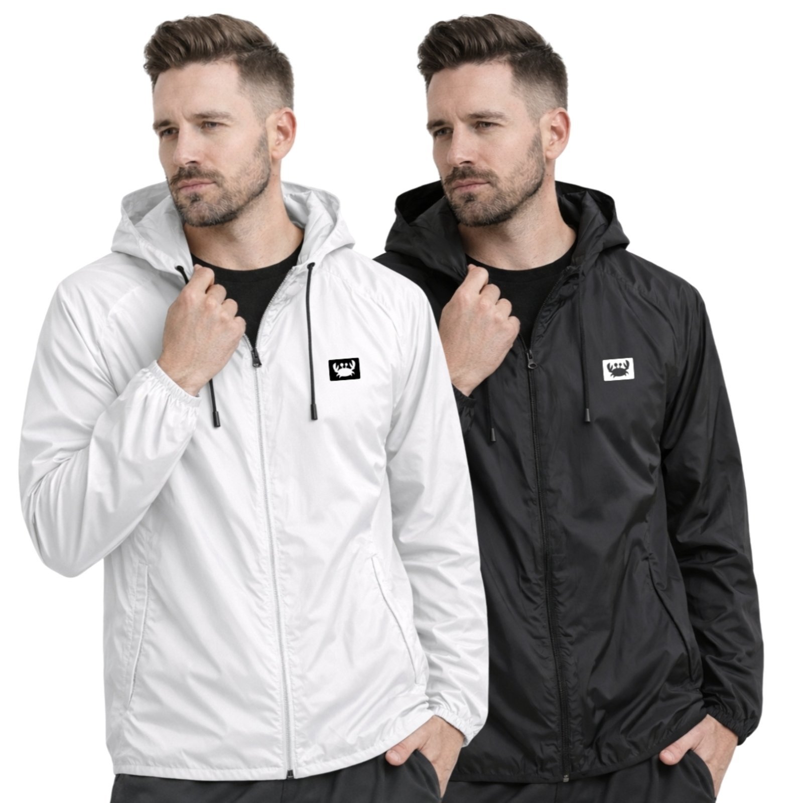 Kit 2 Jaqueta Corta Vento Impermeável Masculino Leve e Confortável Estilo Casual Siri