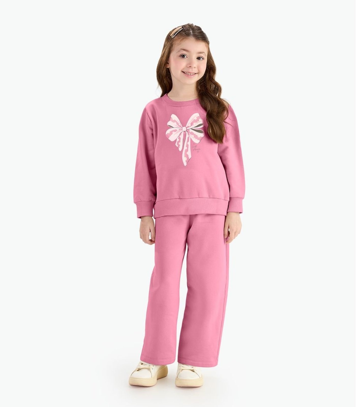 Infantil - Conjunto Blusão Com Calça Menina Rovi Rosa
