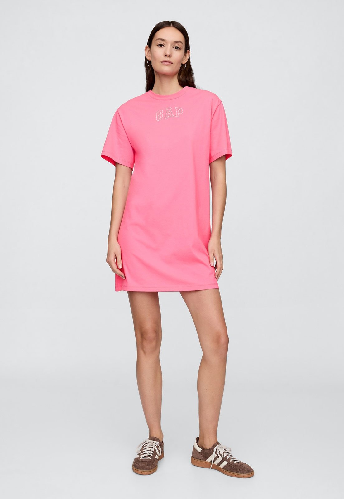 Vestido GAP Curto Logo Rosa