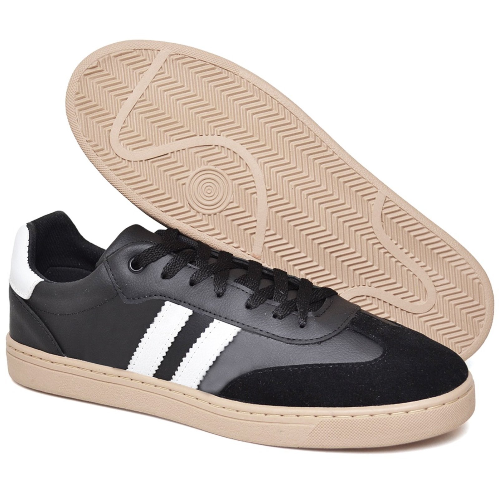 Tenis Casual Unissex Conforto e Estilo 1010 Preto