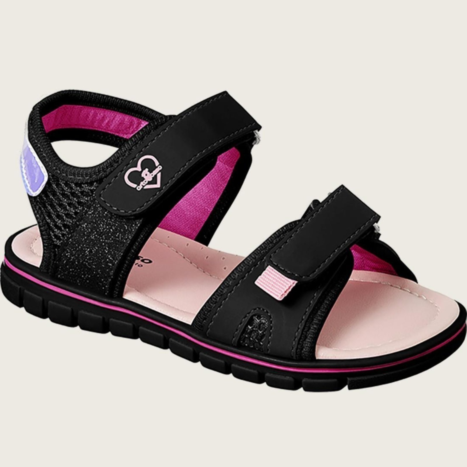 Infantil – Sandália Ortopasso Anatômica Menina Preto