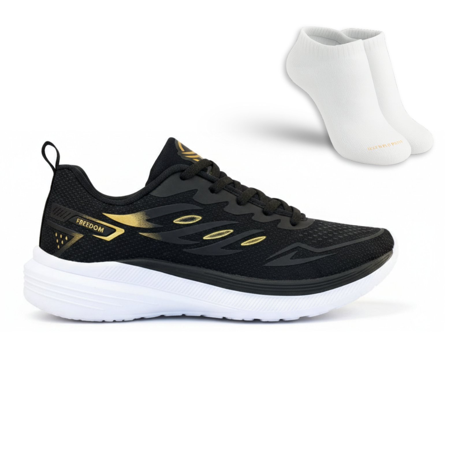Kit Tênis Esportivo Masculino Respirável Conforto Academia+ Meia Cano Baixo