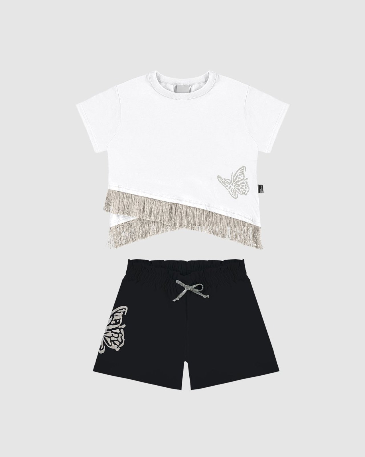 Infantil - Conjunto Menina Blusa Com Franjas Brilho - Carnaval Malwee