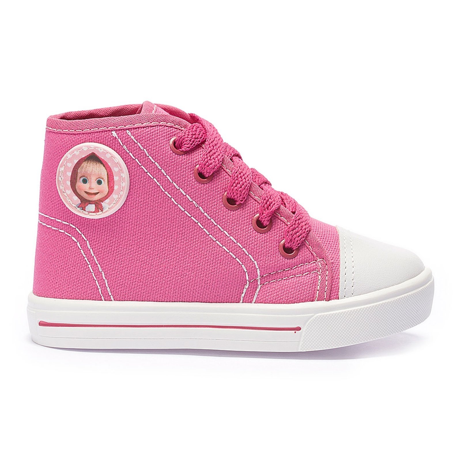 Infantil – Tênis Menina Old Tradicional Personagem Masha Cano Alto Botinha Confortável e Leve Pink