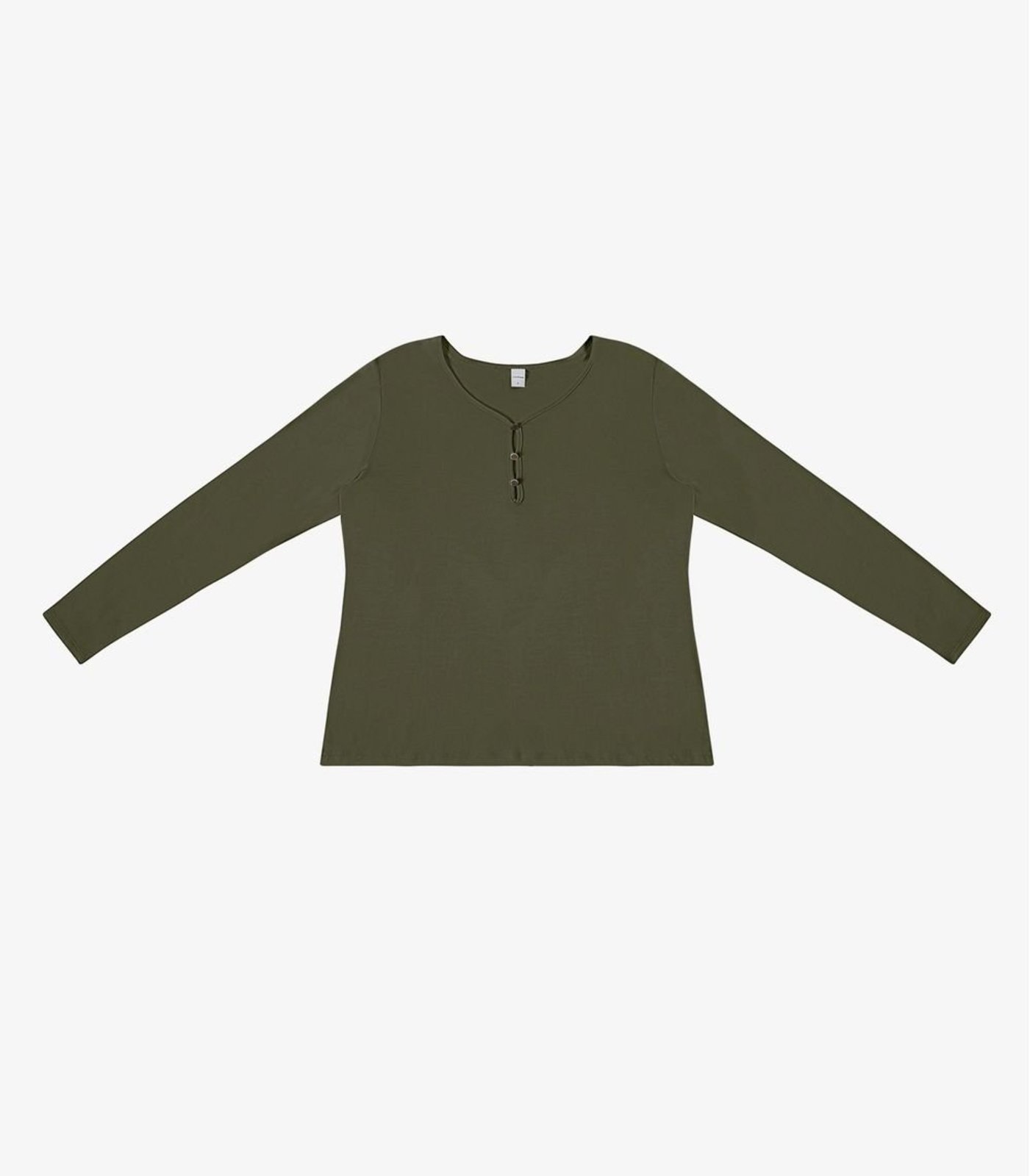 Blusa Feminina Com Botões Manga Longa Rovitex Verde