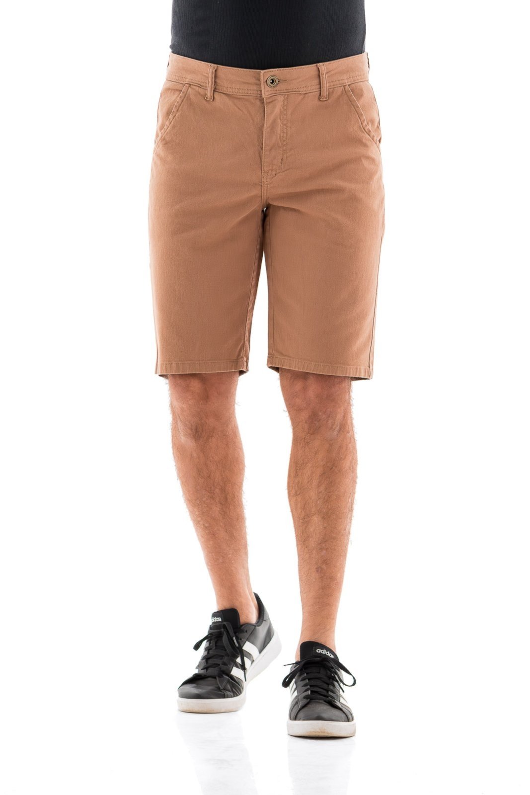 Bermuda Sarja Masculina Arauto Slim Marrom