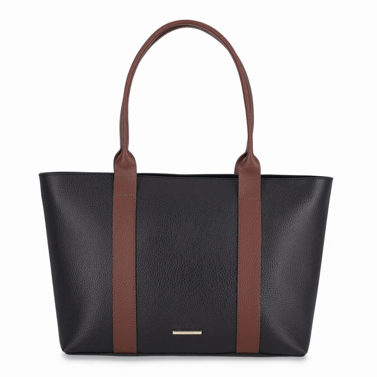 Bolsa Melissa Tote Grande Preto com Marrom