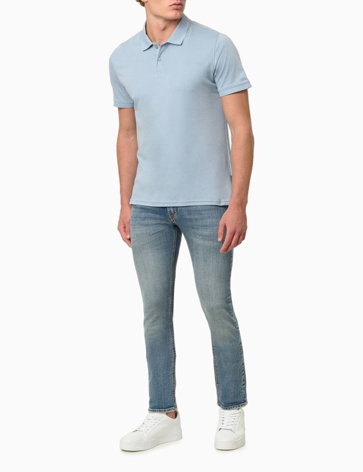 Polo Masculina Liquid Touch Calvin Klein – Azul CKS Premium Label