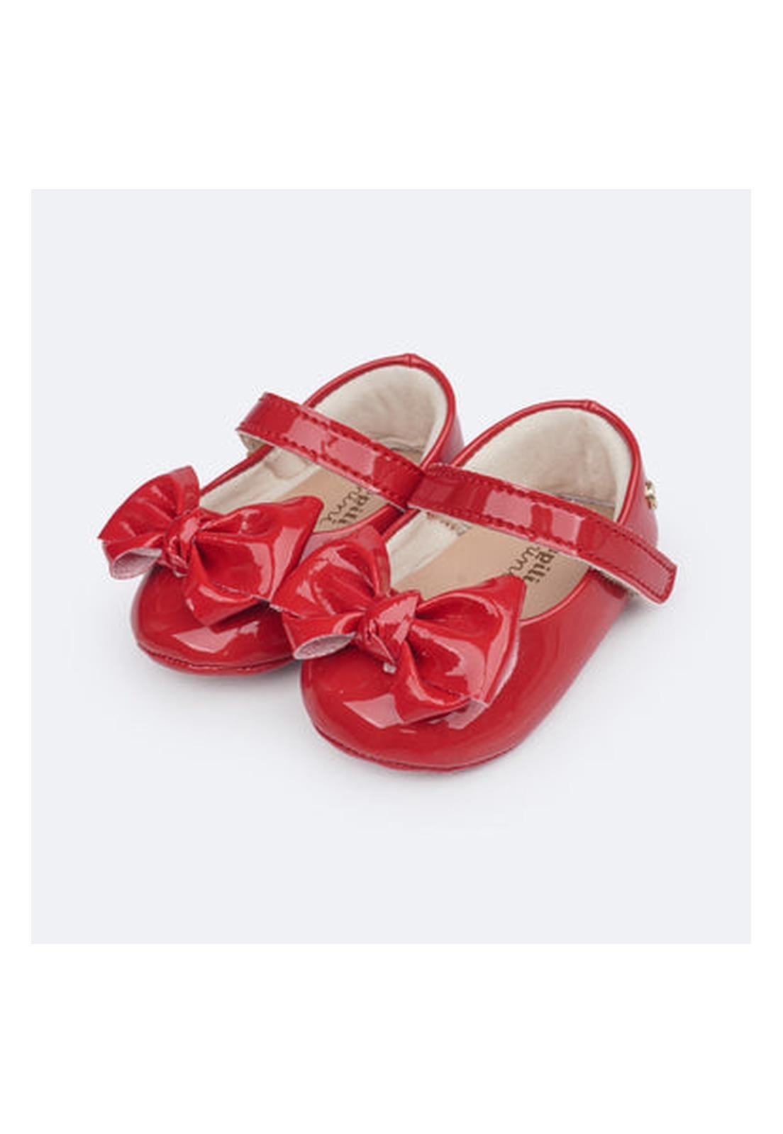 Infantil - Sapato de Pampili Nina Laço Duplo Verniz Vermelho Peper 13 Vermelho