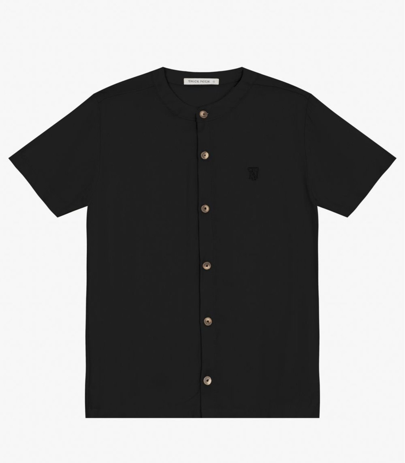 Infantil - Camisa Menino em Viscose Sarjada Trick Nick Preto