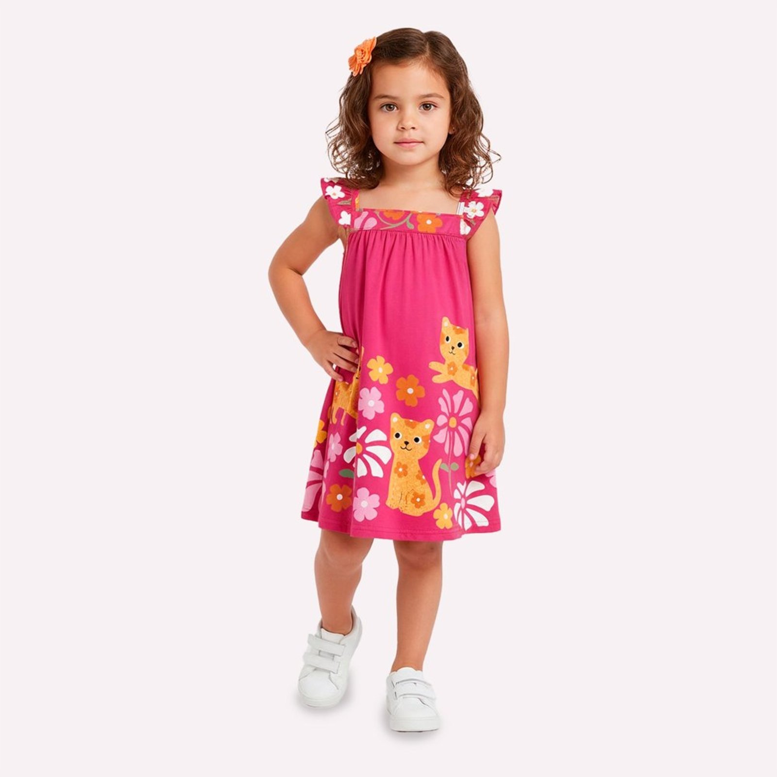 Infantil - Vestido Menina Gatinhos Kyly