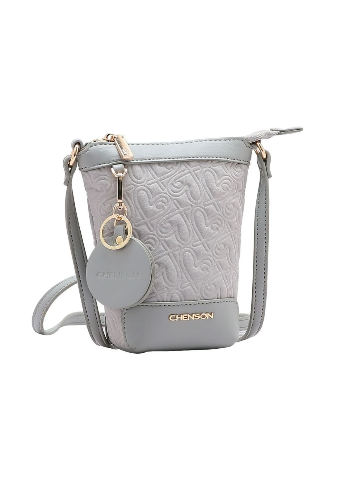 Bolsa Feminina Chenson Heart Cool Cinza 3784780
