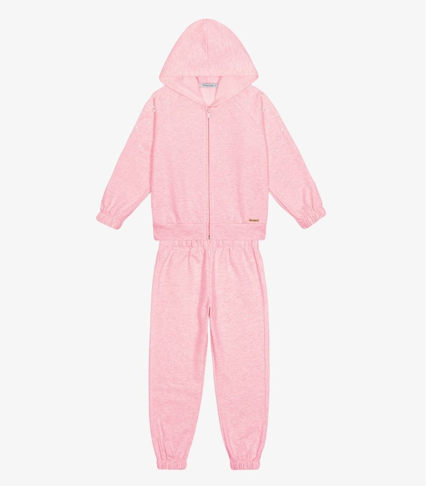 Infantil - Conjunto Jaqueta com Capuz e Calça Trick Nick Rosa