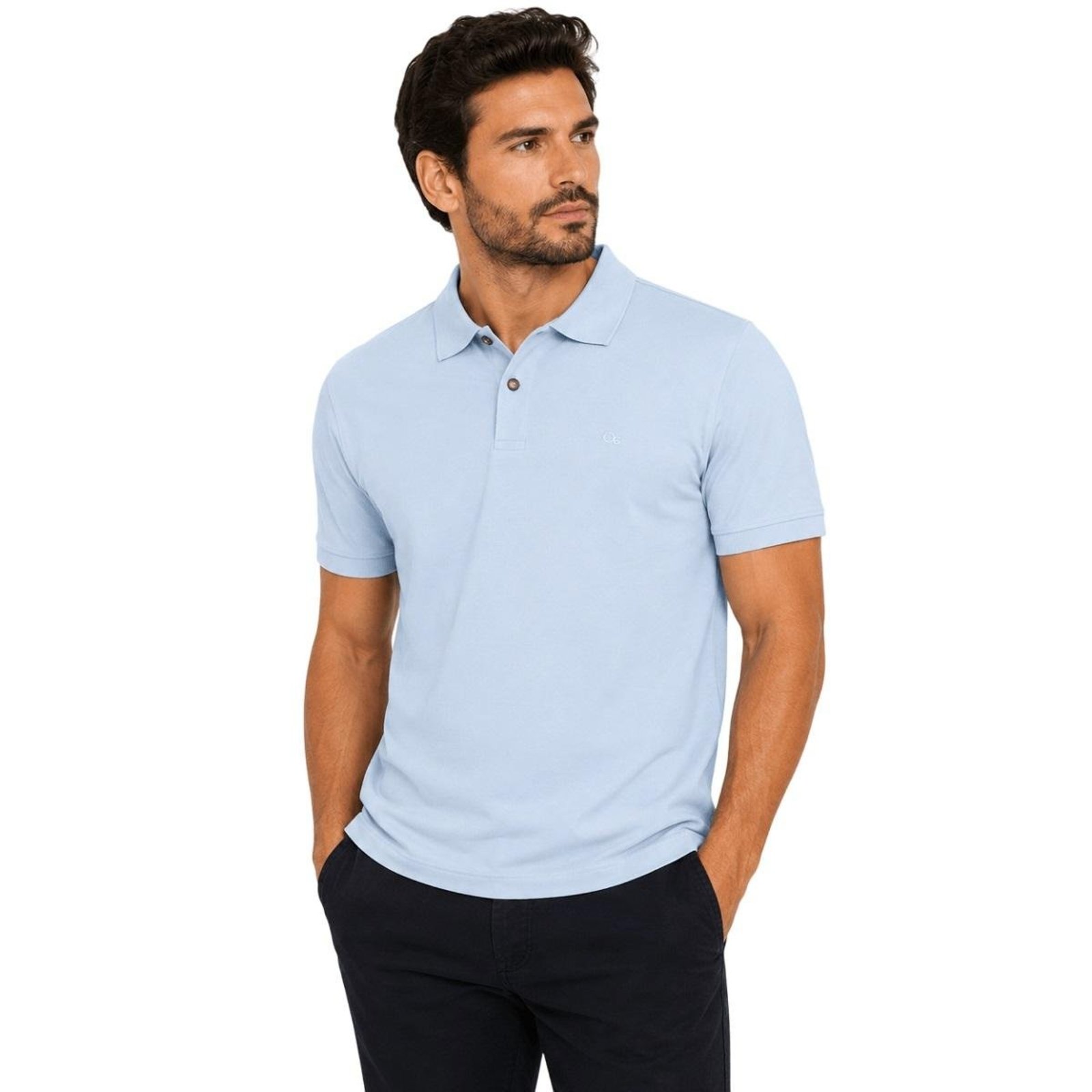 Camisa Polo Casual Masculina Ogochi 007510001 Azul