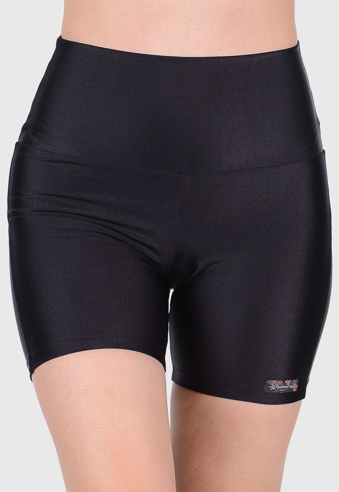 Vista 2 Short Curto Fitness Cirrê Cós Alto Summer Soul preto Summer Soul preto