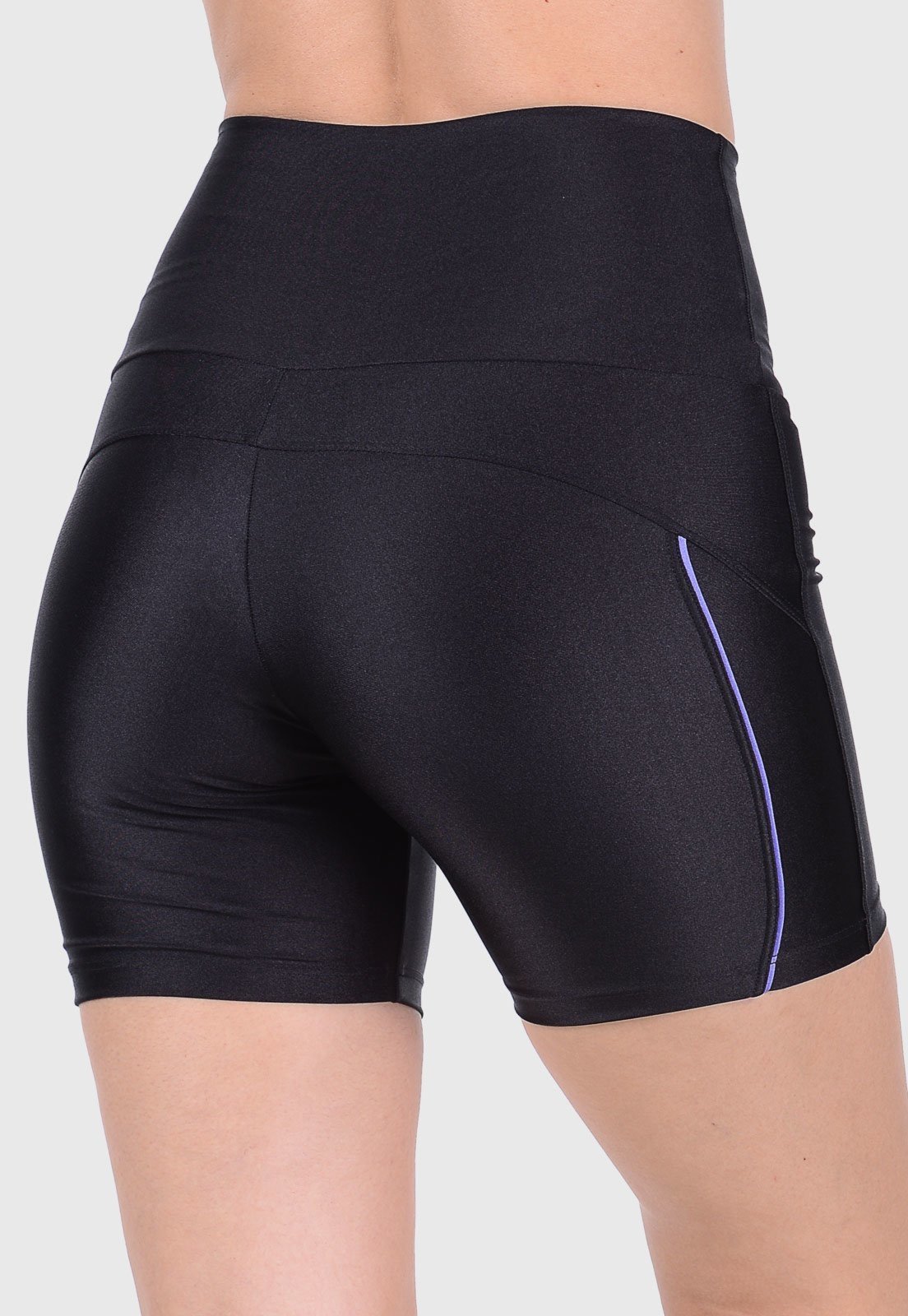 Vista 3 Short Curto Fitness Cirrê Cós Alto Summer Soul preto Summer Soul preto