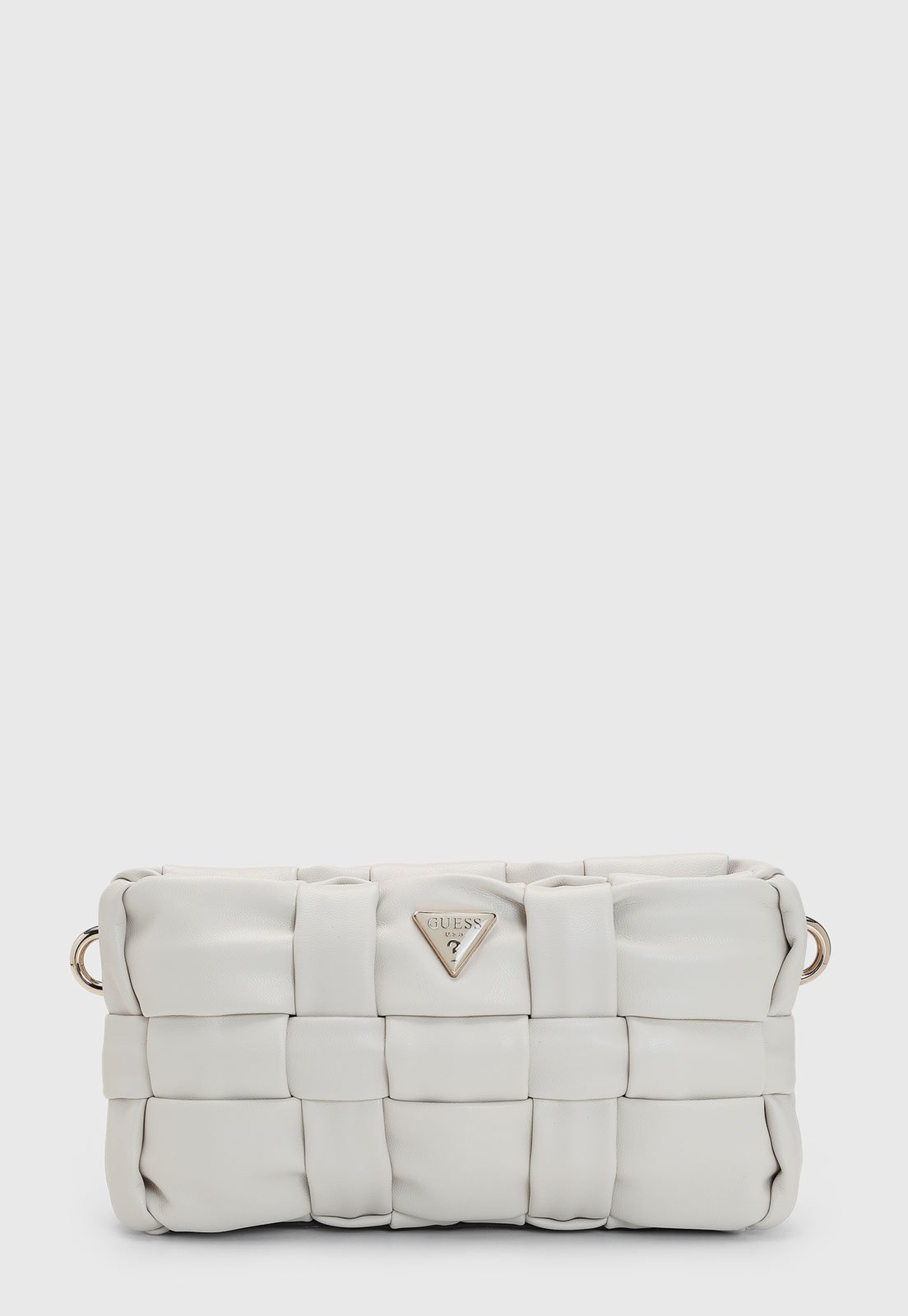 Vista 2 Bolsa Feminina Guess Tramada Logo Triângulo Off White off-white white off-white white