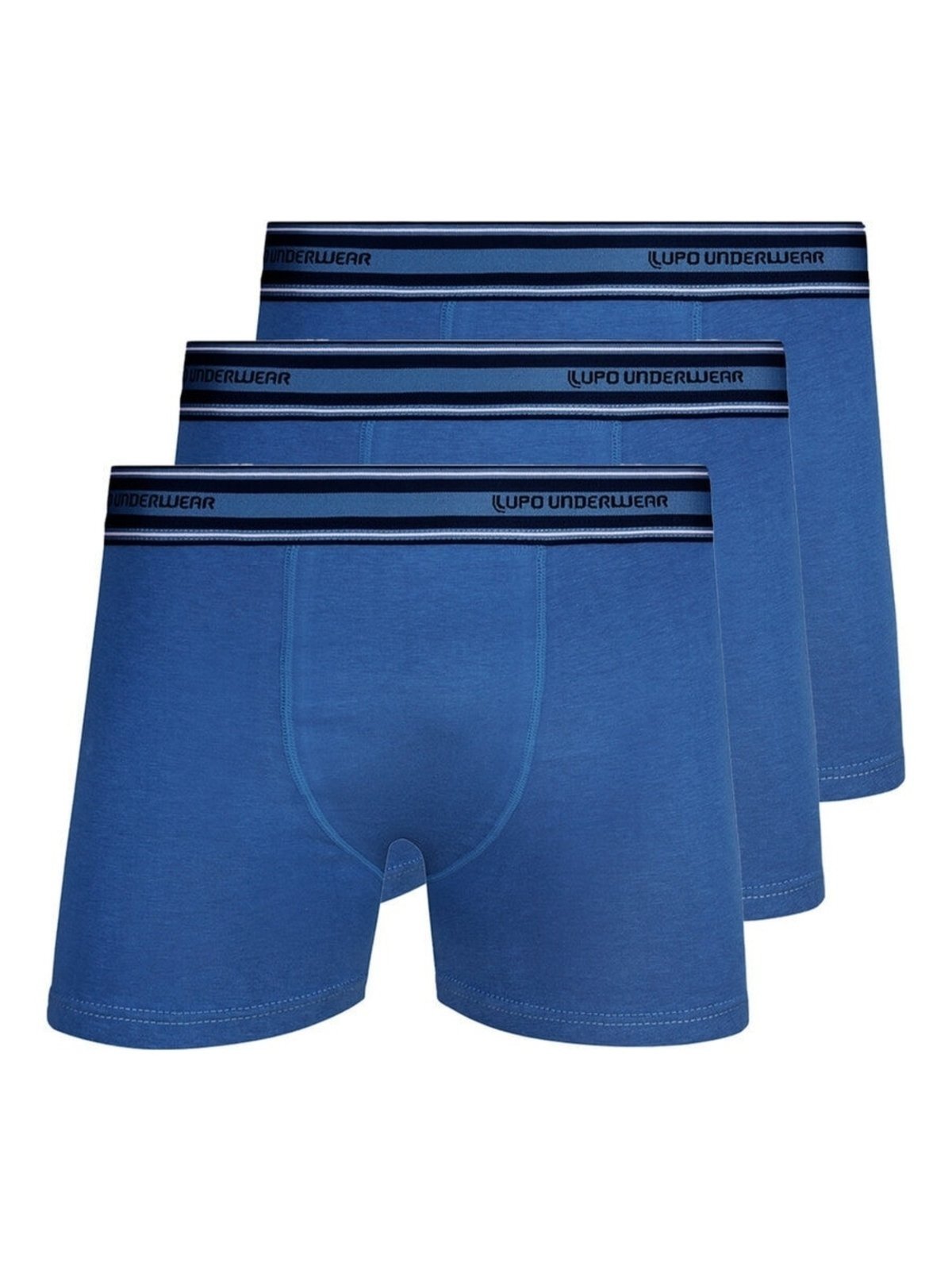 Kit com 3 Cuecas Boxer Lupo 523-003 Azul