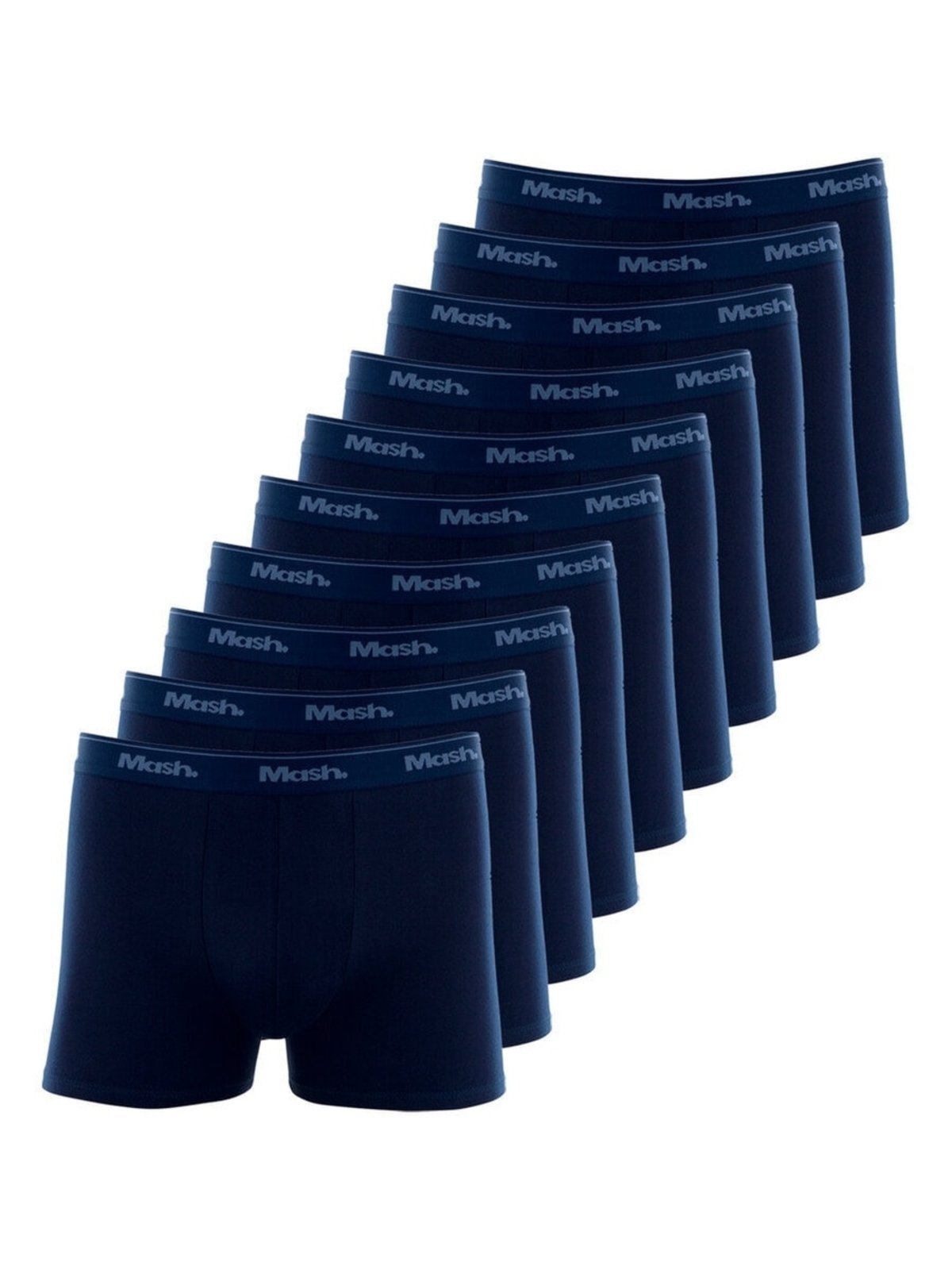 Kit com 10 Cuecas Boxer Mash 170.26 Azul Marinho