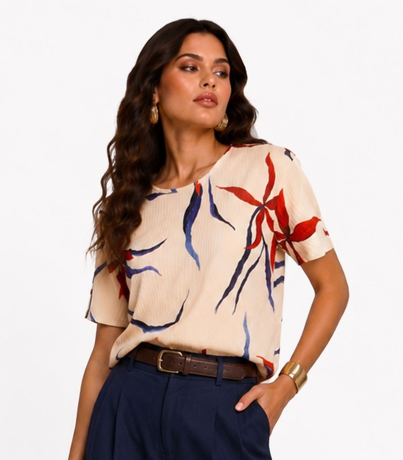 Blusa Feminina em Ribana Canelada Infinita Cor Amarelo
