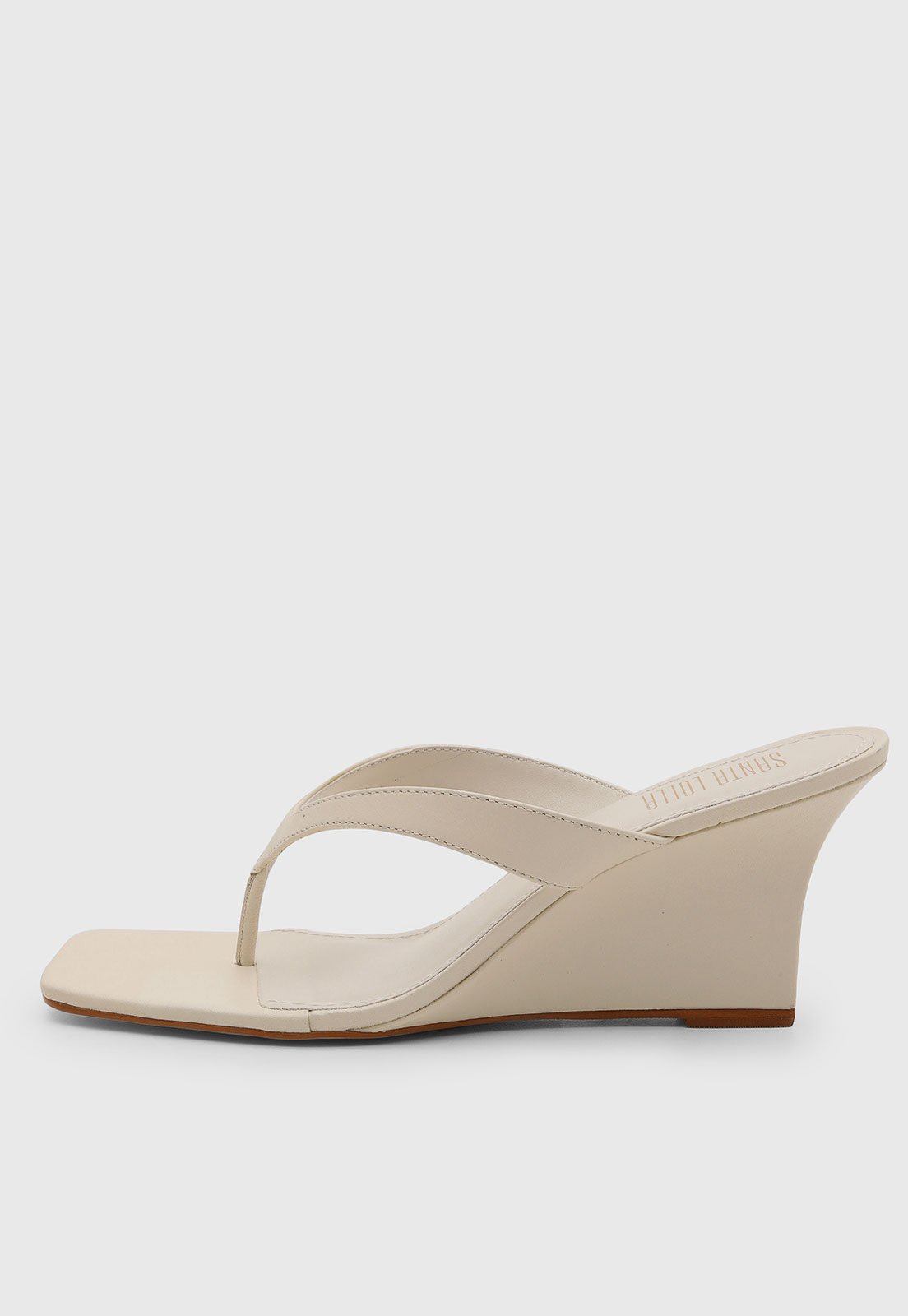 Vista 2 Sandália Feminina Santa Lolla Salto Médio Off-White off-white white Santa Lolla off-white white