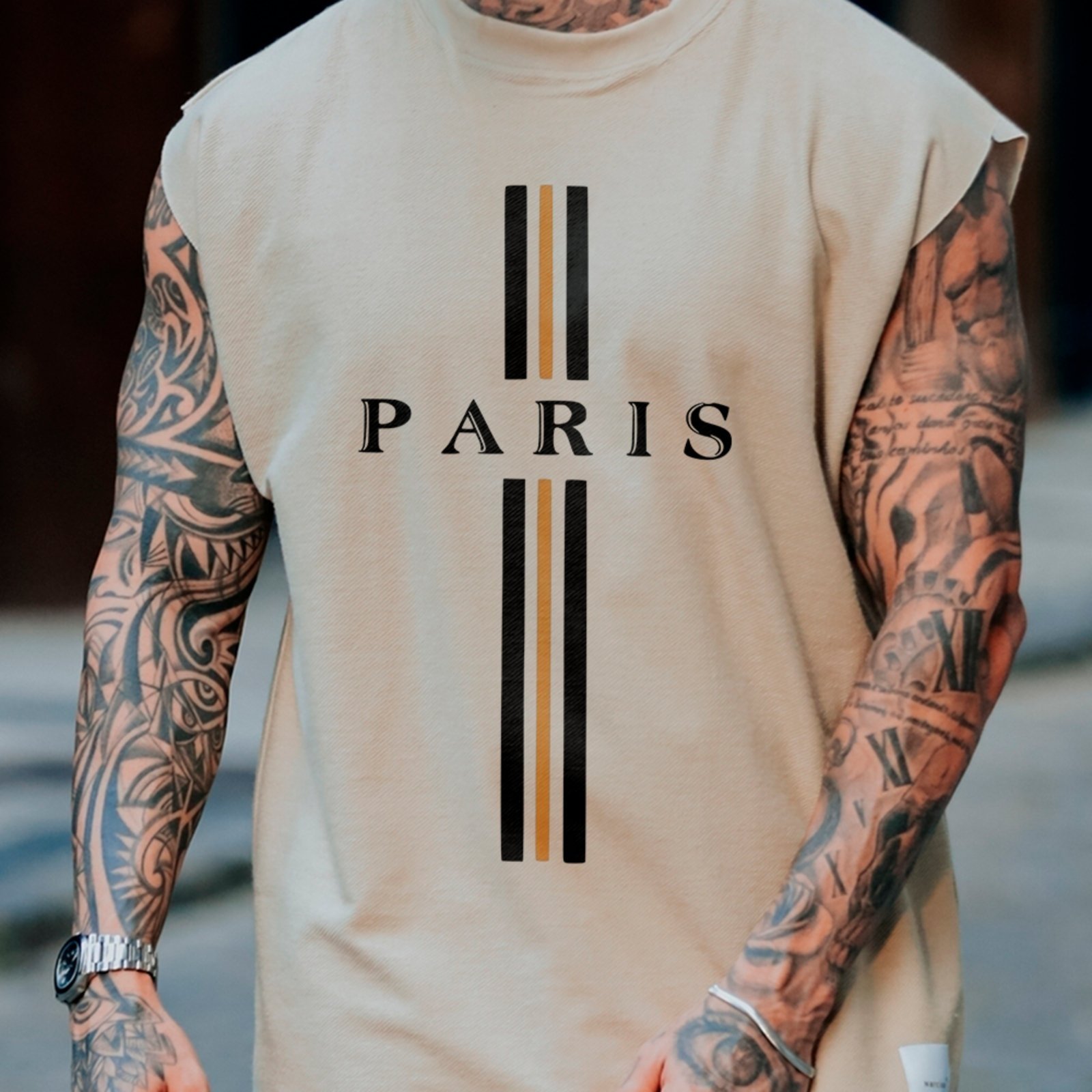 Camiseta Regata Machão Paris France Urban Fashion Street Style Hype Off White