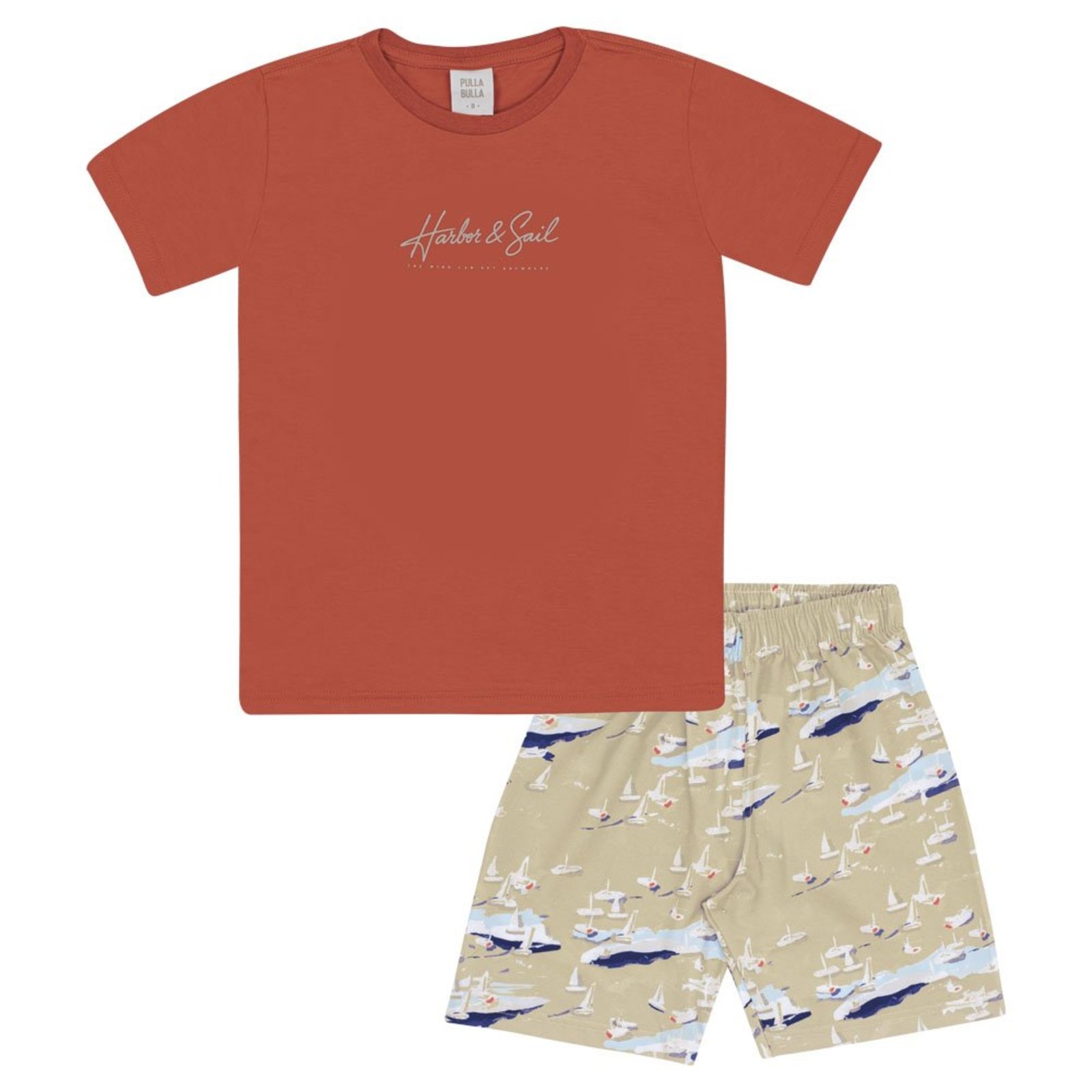Infantil - Conjunto Vermelho Pulla Bulla Menino - 53475-1137