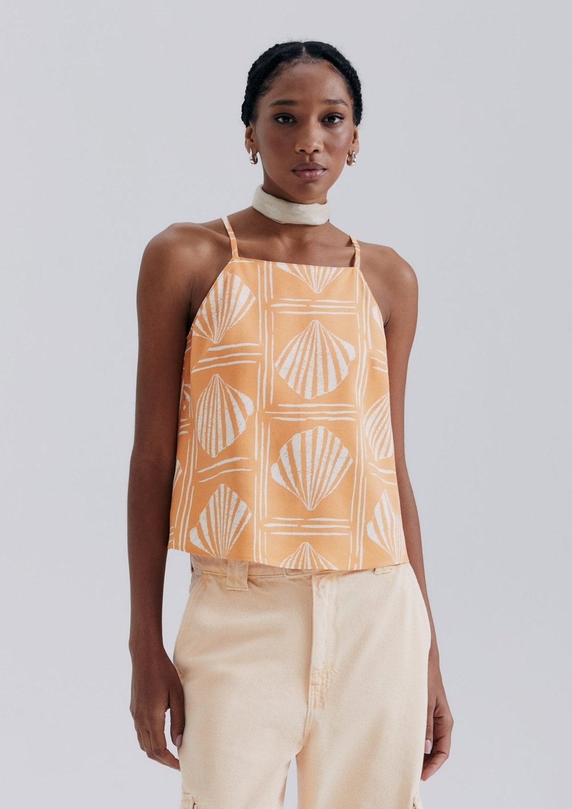 Regata Feminina Halter Neck Estampada