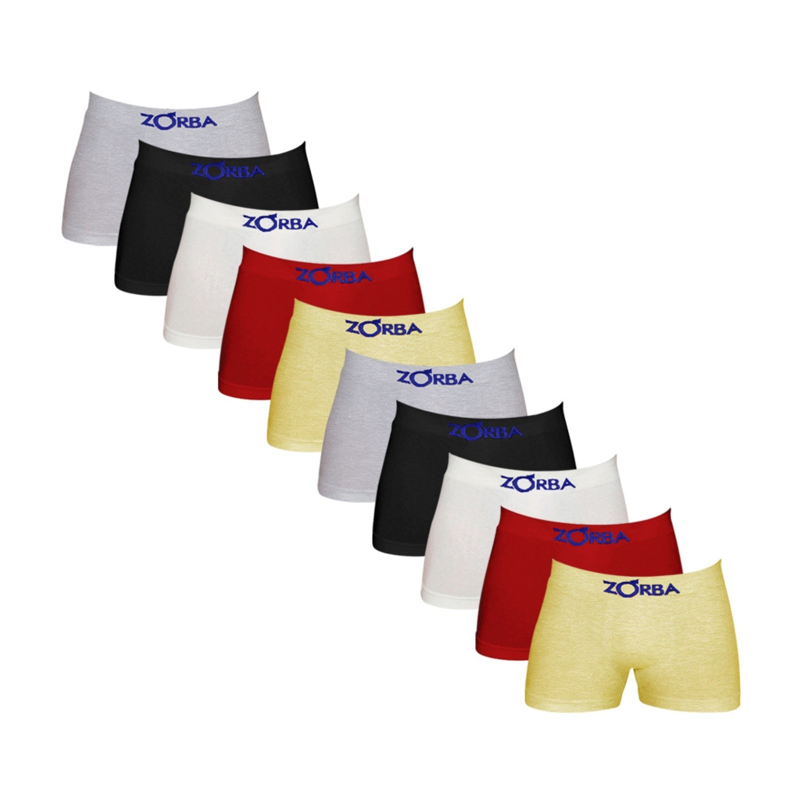 Kit C/10 Cuecas Boxer Algodão Zorba 678 – Sortido Colorido