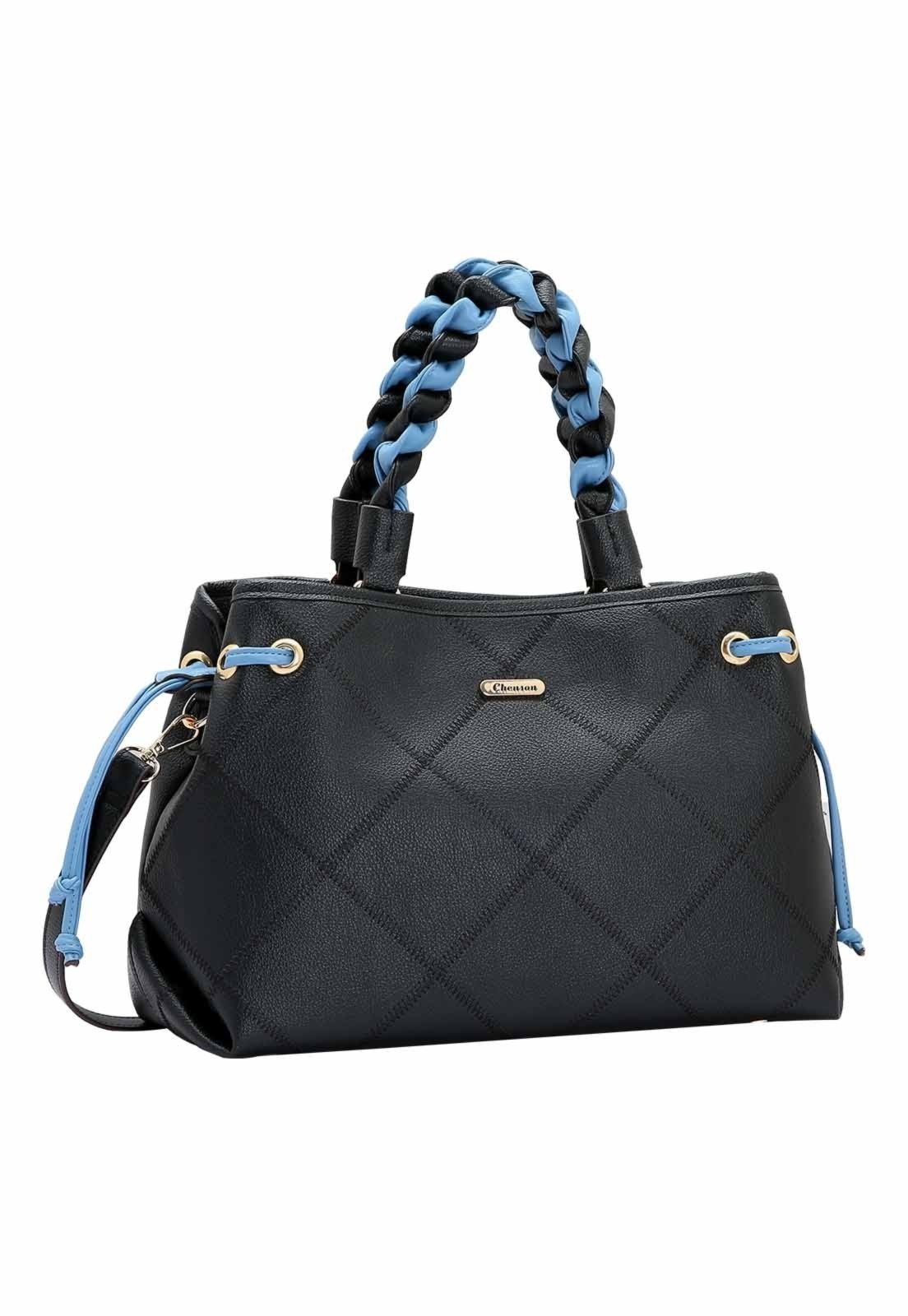 Bolsa Feminina Chenson Original Pesponto Mão Preto 3484887