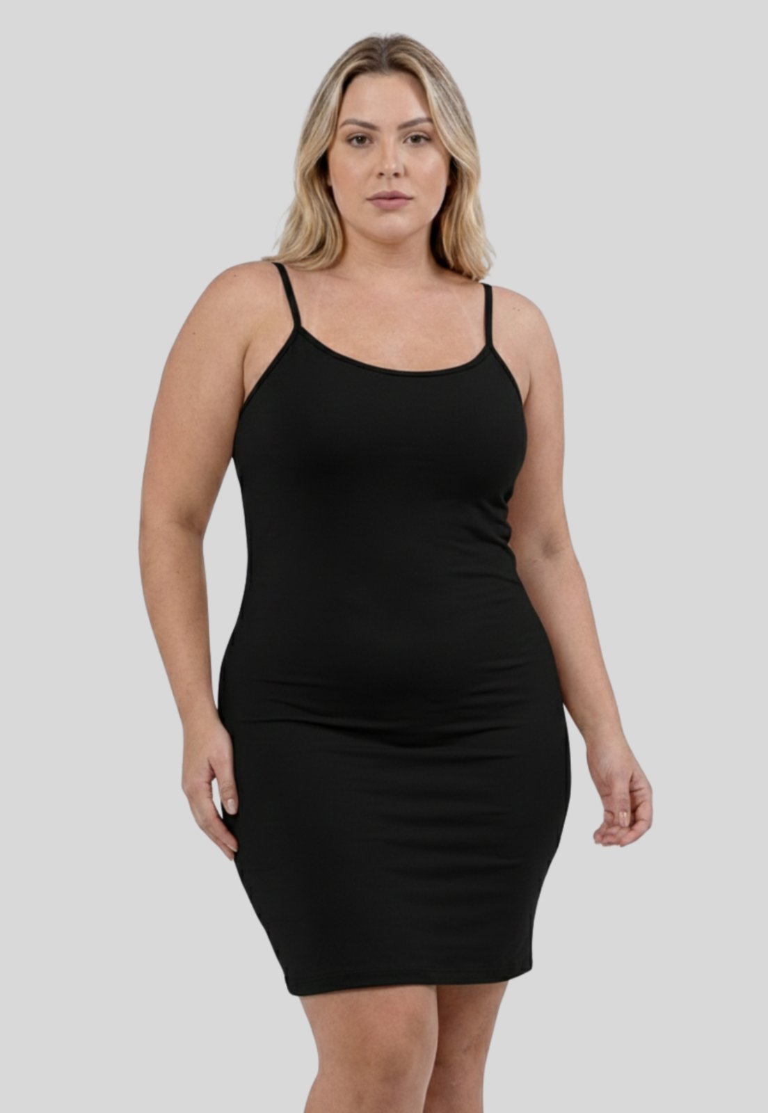 Vestido Plus Size Anágua Roupa Feminina Segunda Pele Mulheres Mais