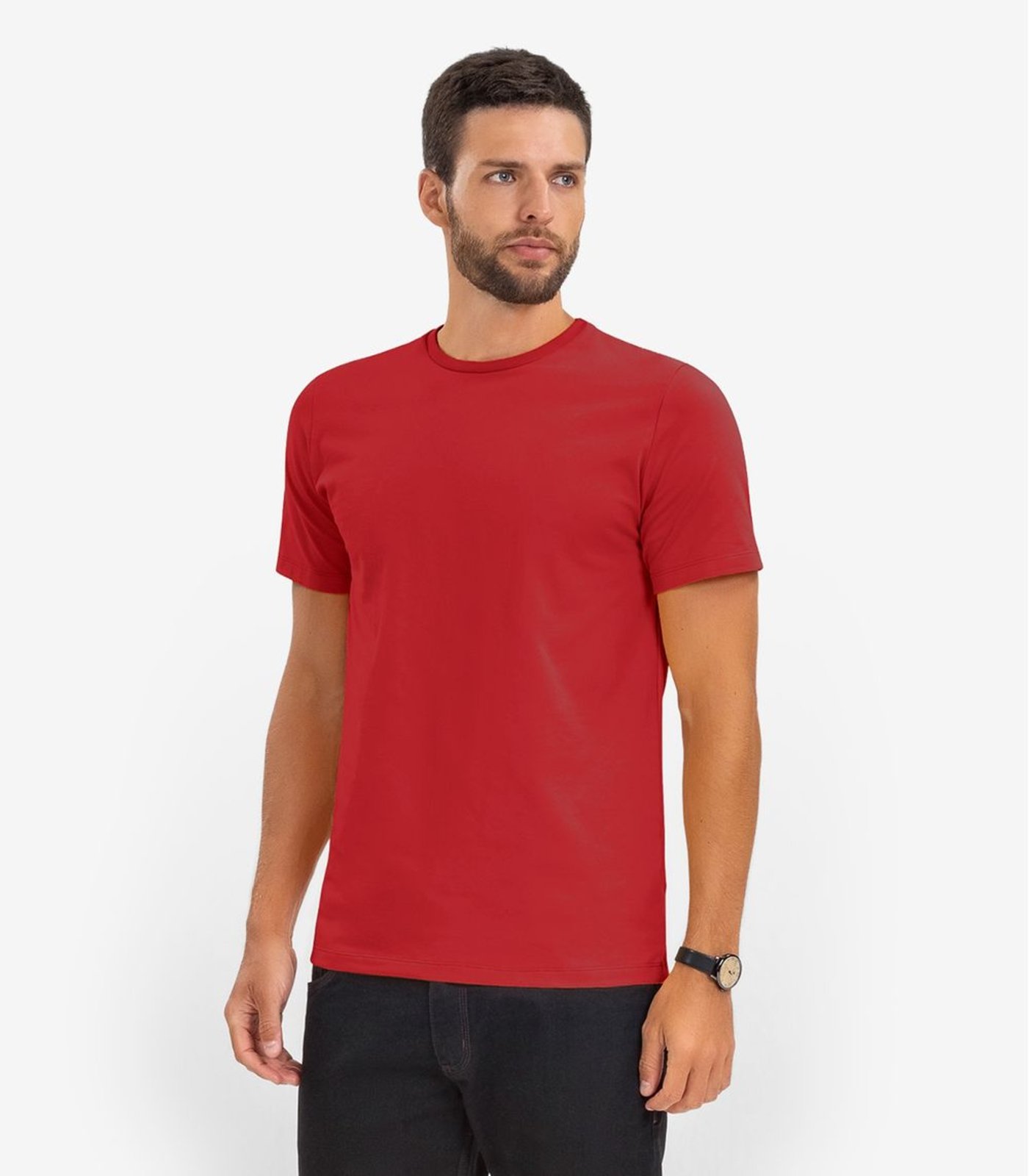 Camiseta Masculina Básica Manga Curta Select Vermelho