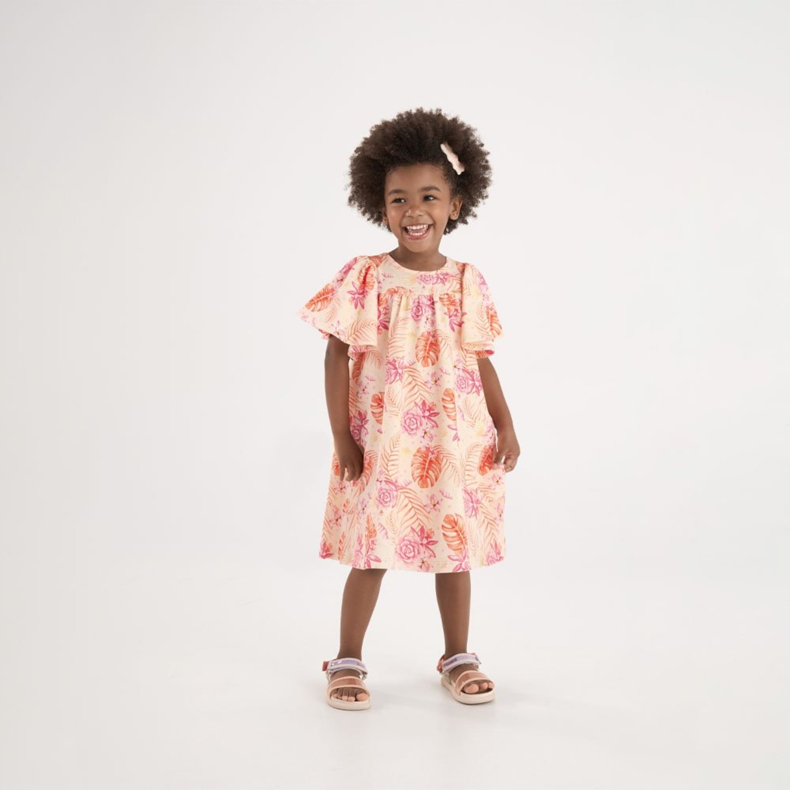 Infantil - Vestido Rosa Primeiros Passos Pulla Bulla Menina - 53709-1123