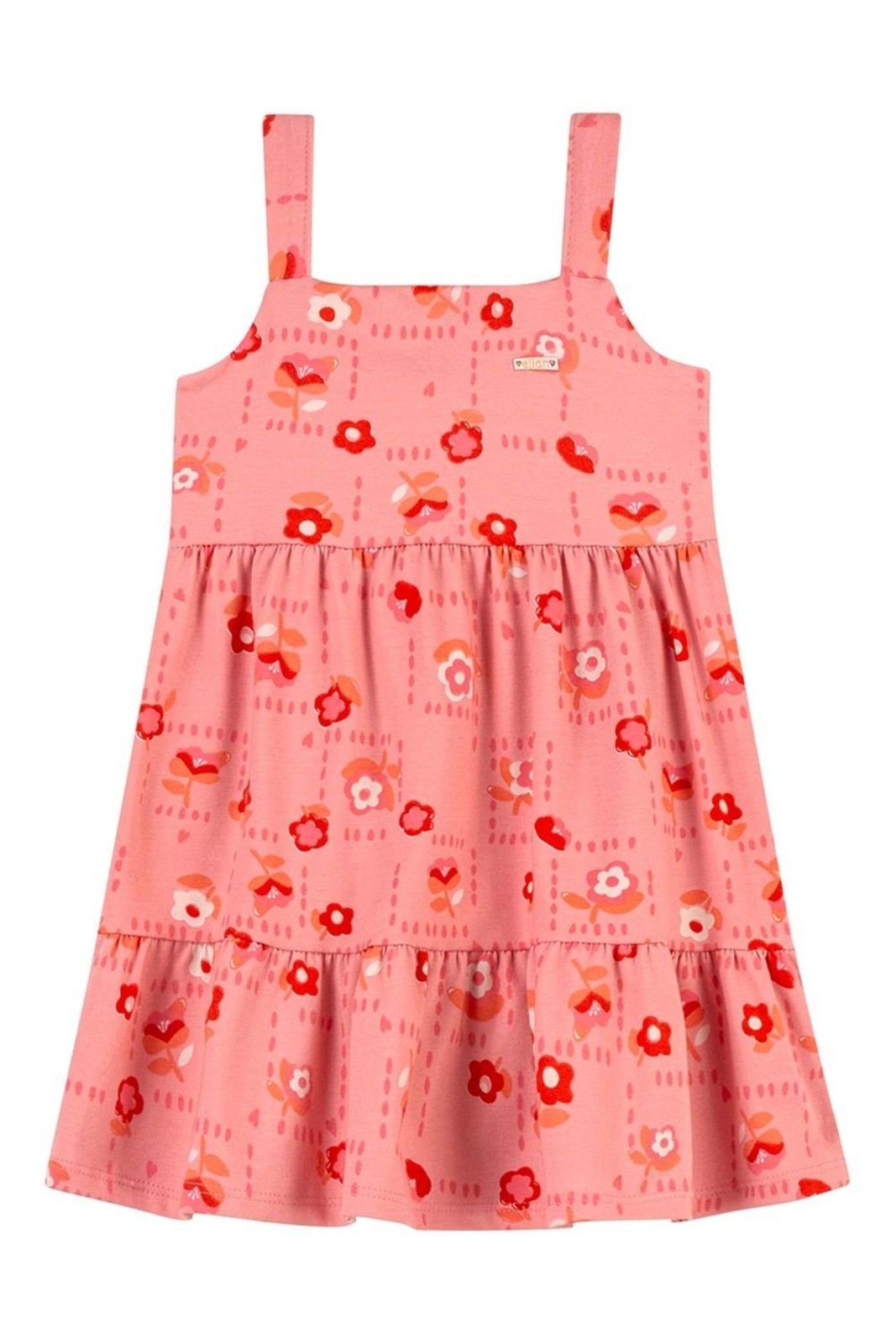 Infantil - Vestido Menina Cotton Floral Elian Rosa
